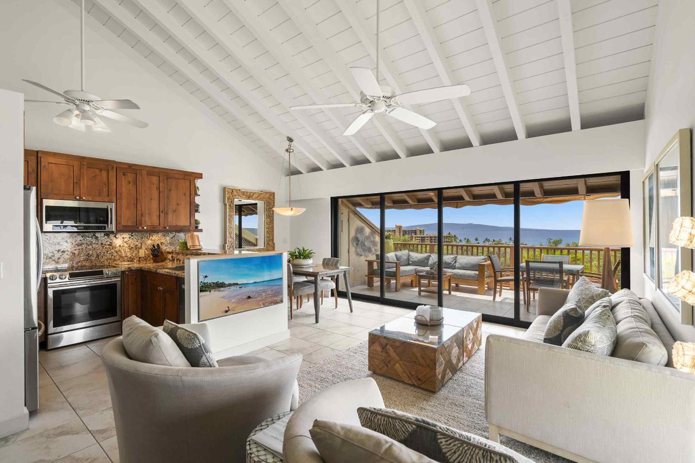 Maui Kamaole A-206 - Prime Location, Stunning Renovation, Large Lanai, Split AC!