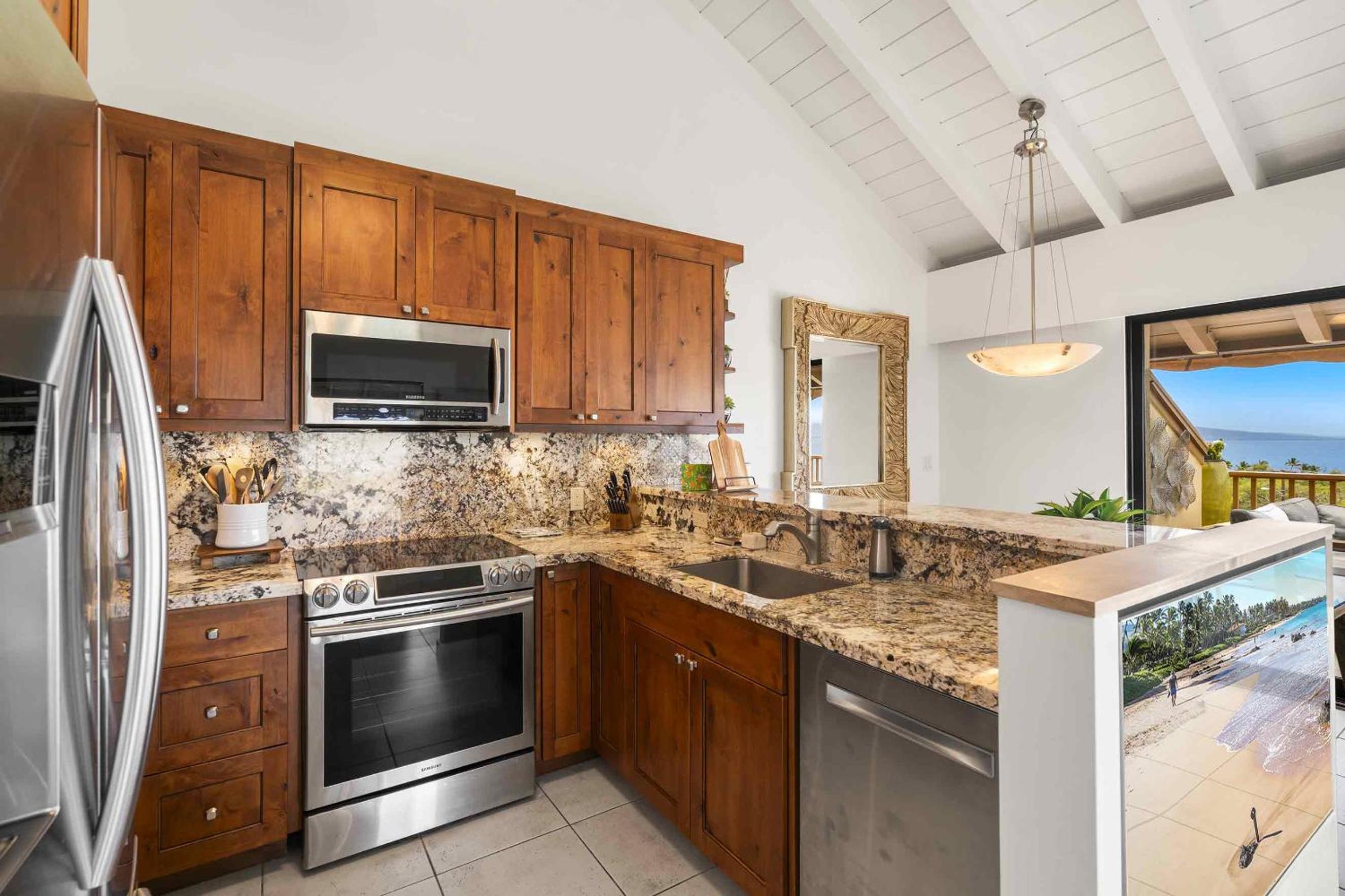 Maui Kamaole A-206 - Prime Location, Stunning Renovation, Large Lanai, Split AC!