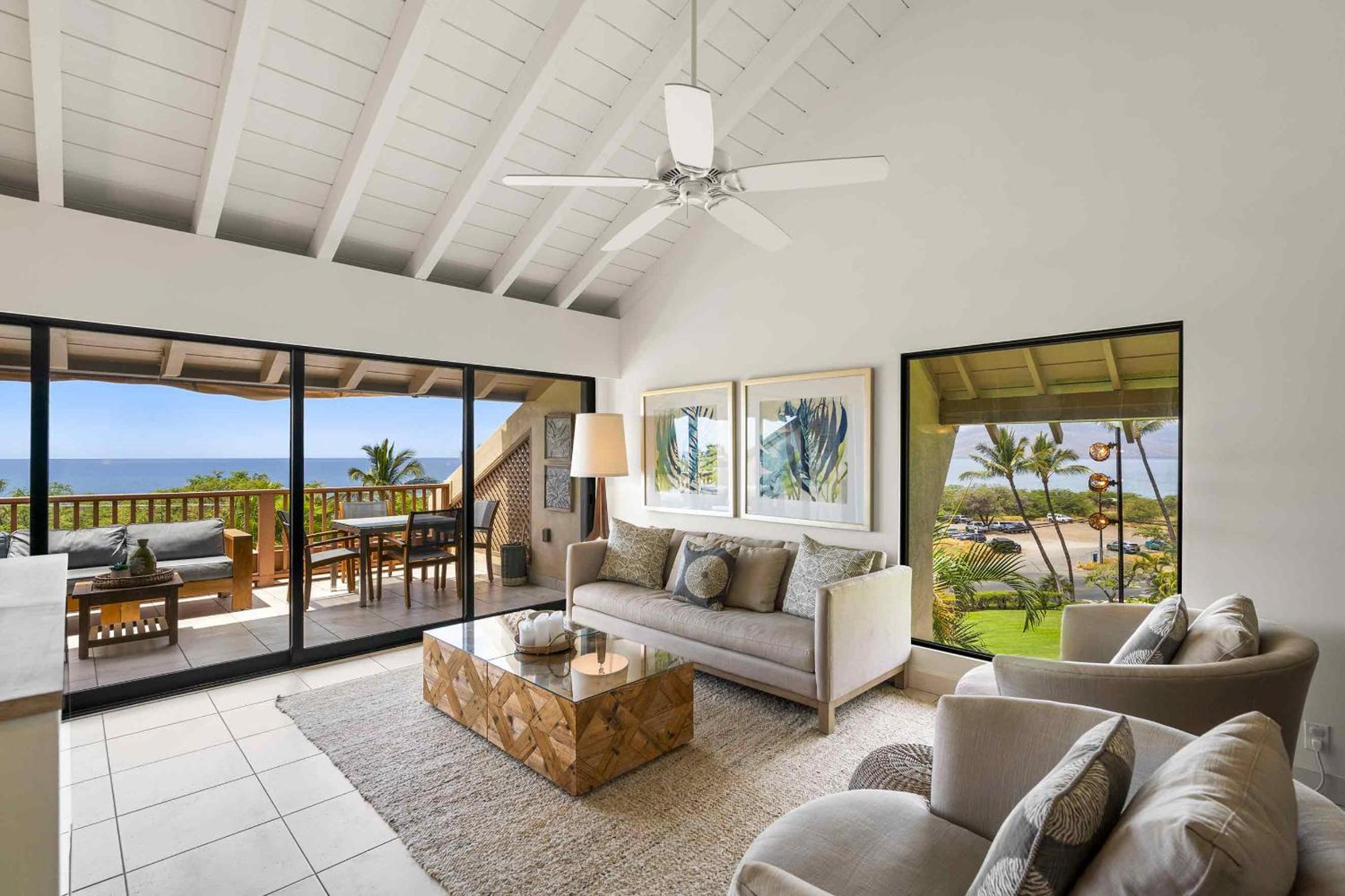Maui Kamaole A-206 - Prime Location, Stunning Renovation, Large Lanai, Split AC!
