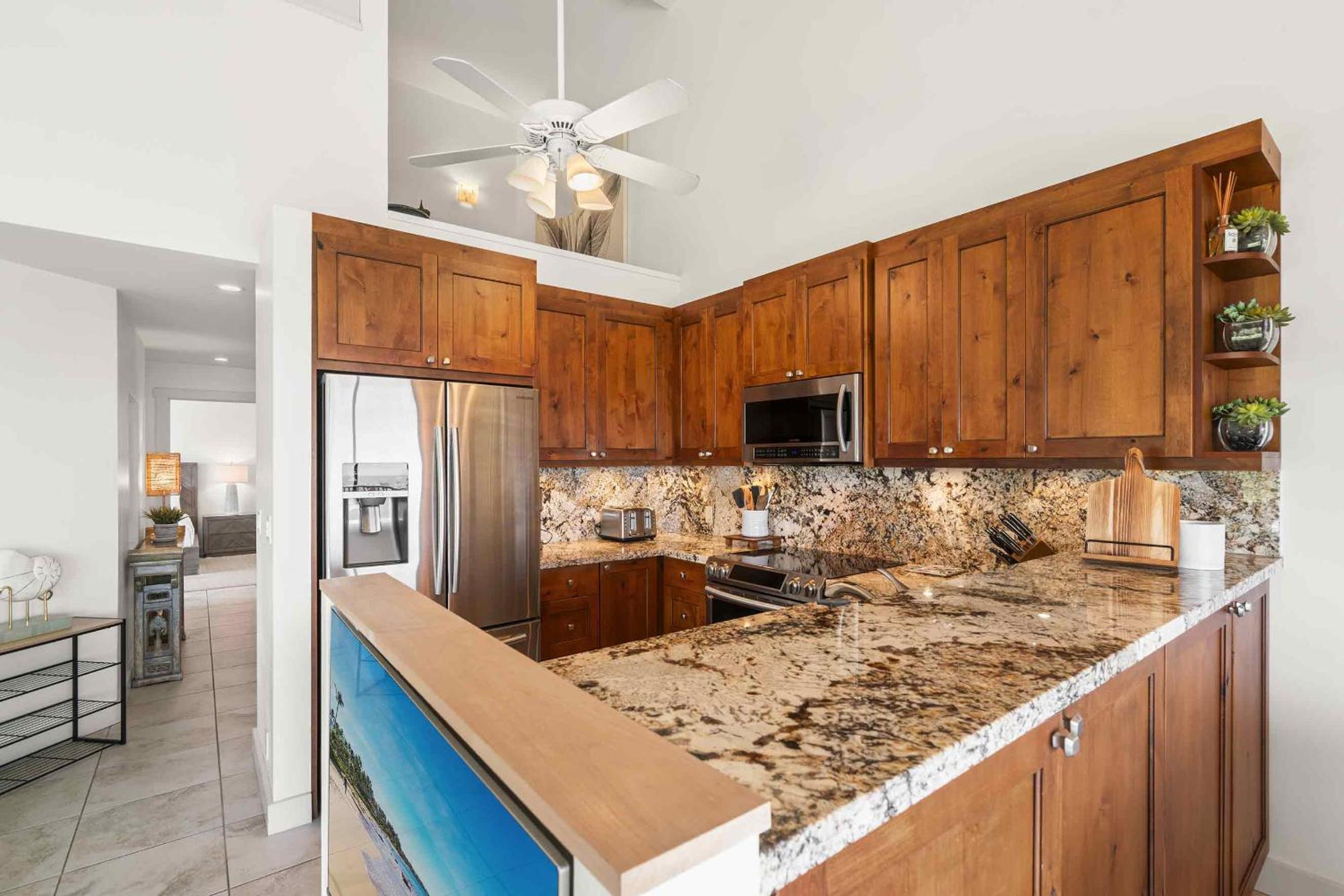 Maui Kamaole A-206 - Prime Location, Stunning Renovation, Large Lanai, Split AC!