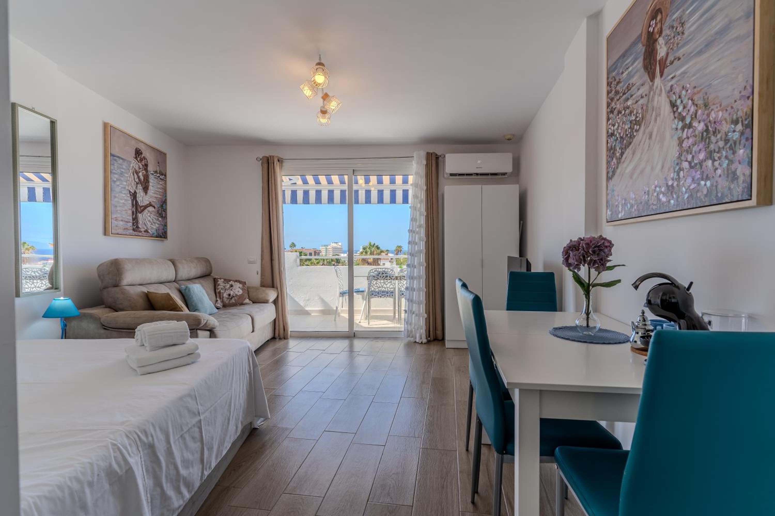 Malibu park studio with ocean views & heated pool