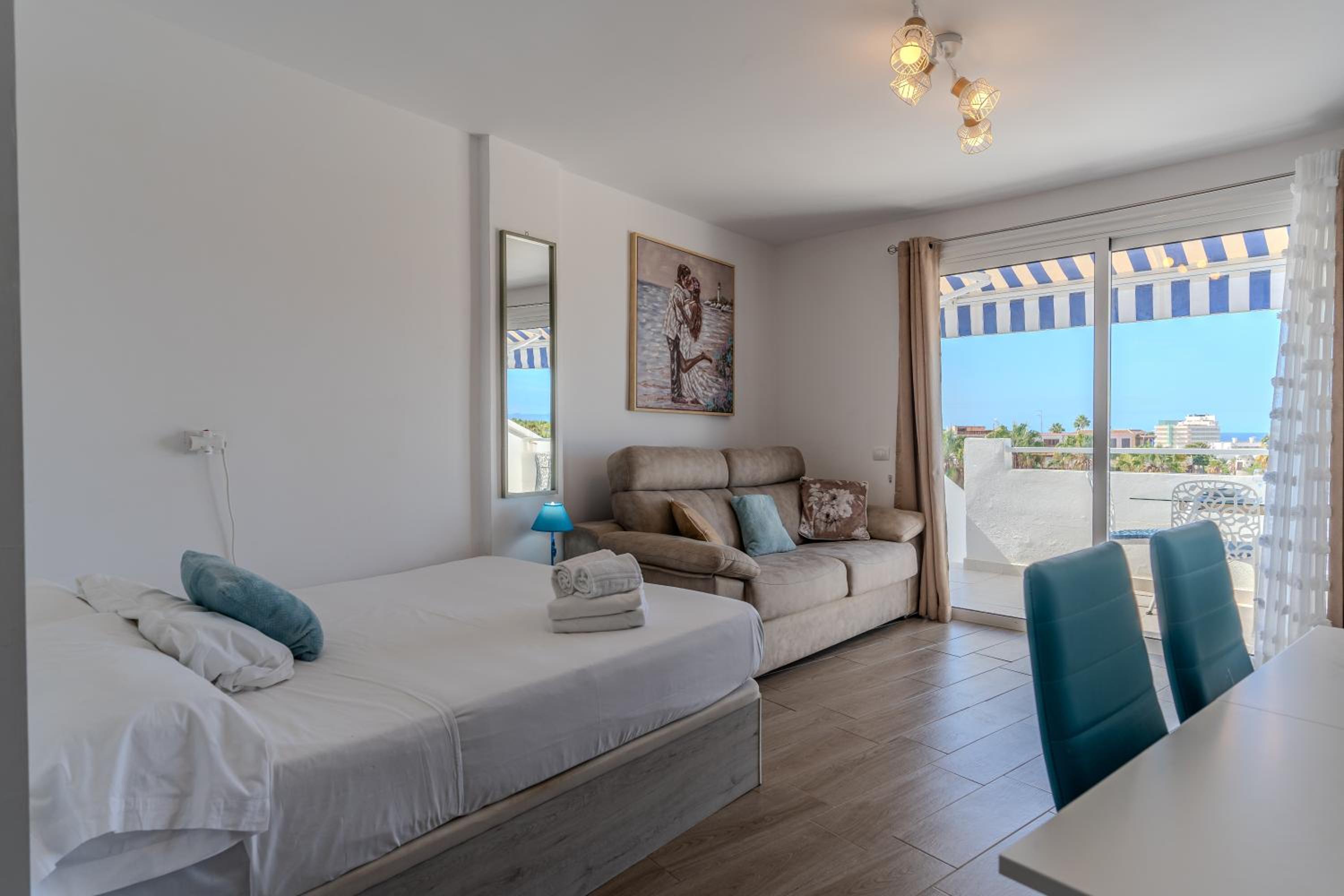 Malibu park studio with ocean views & heated pool