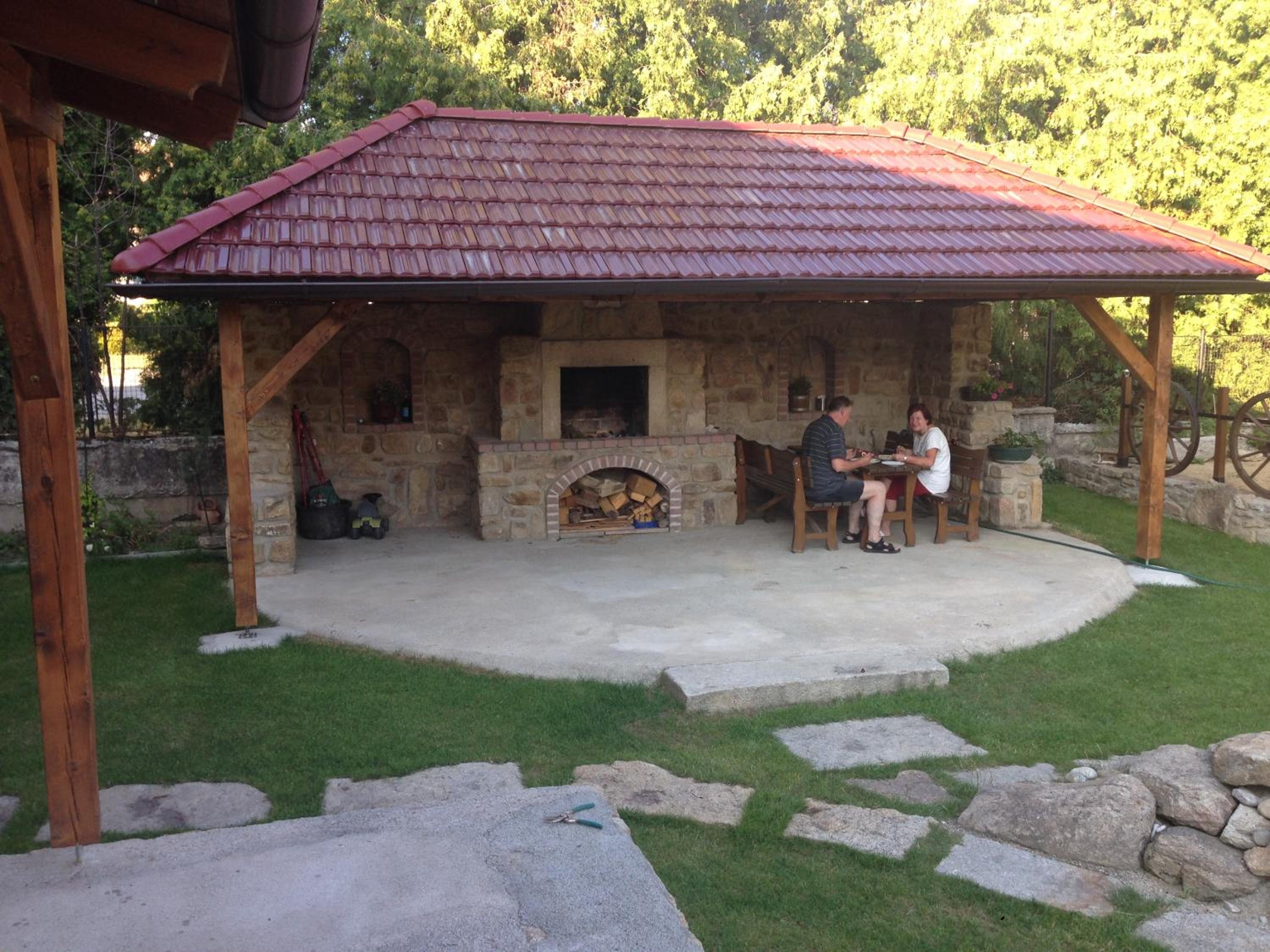 outdoor BBQ area
