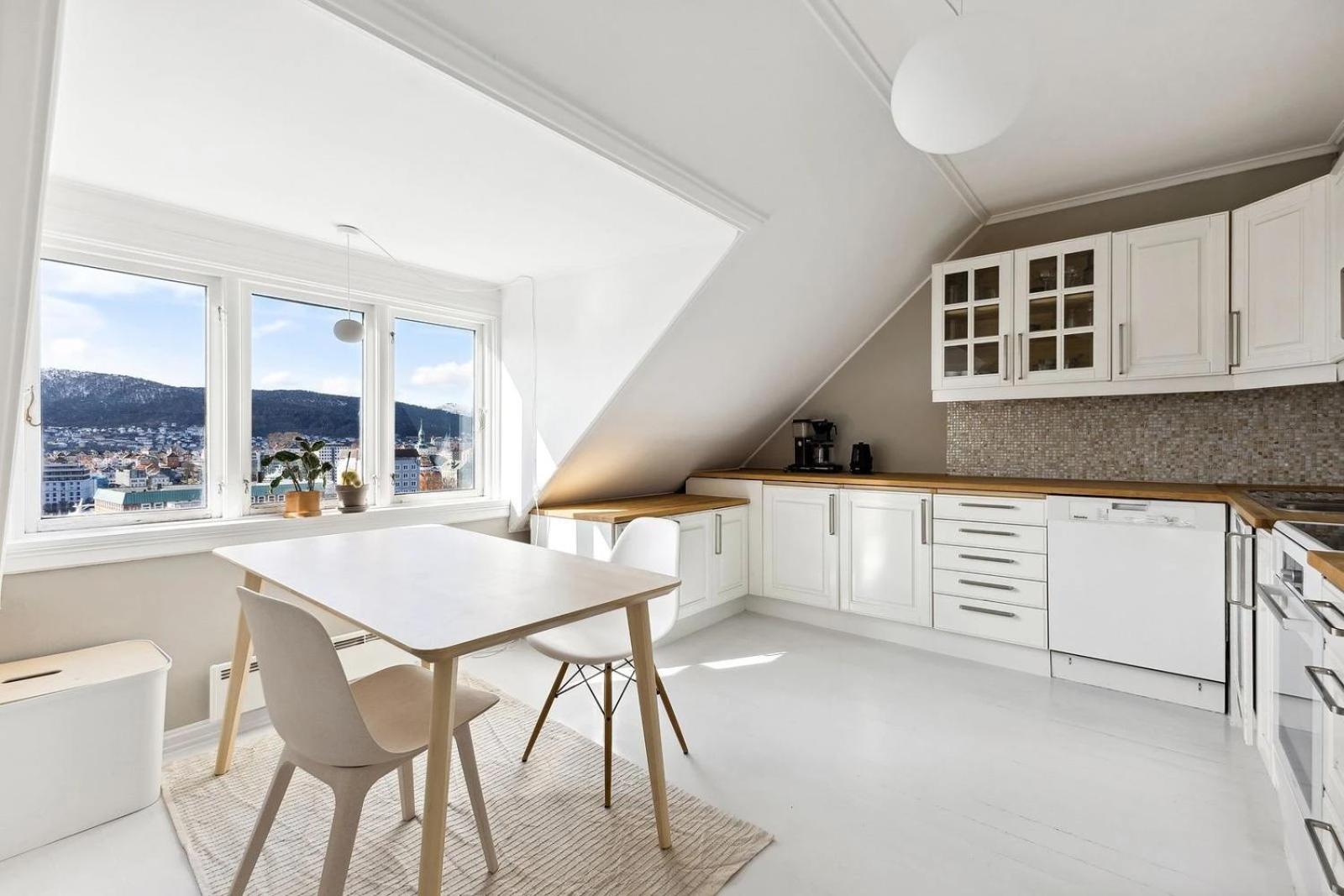 Rom i loftsleilighet med utsikt