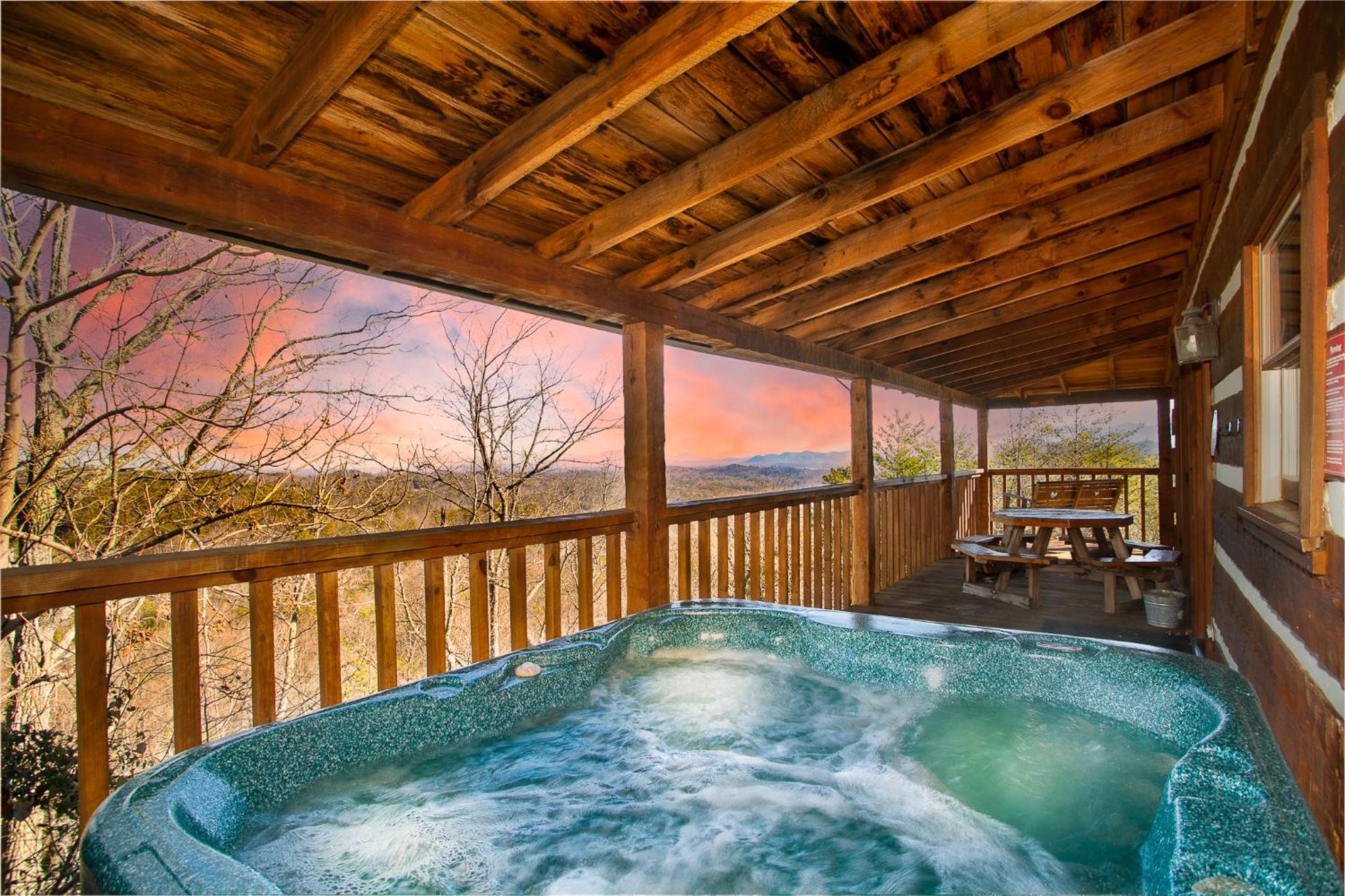 Big Blue Mist w Hot Tub Grill Fireplace GAMES