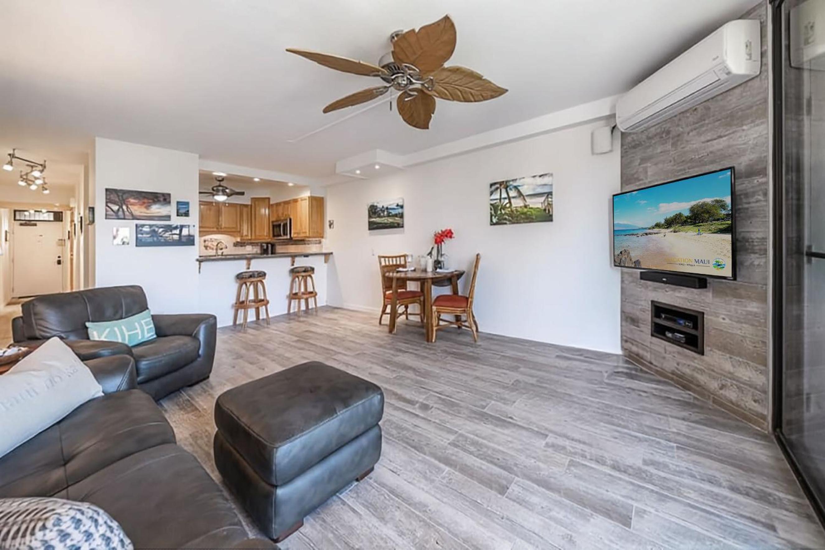 Experience Kamaole Sands 6-202, Stunning Renovation, Ocean View, Wi-Fi, Split AC