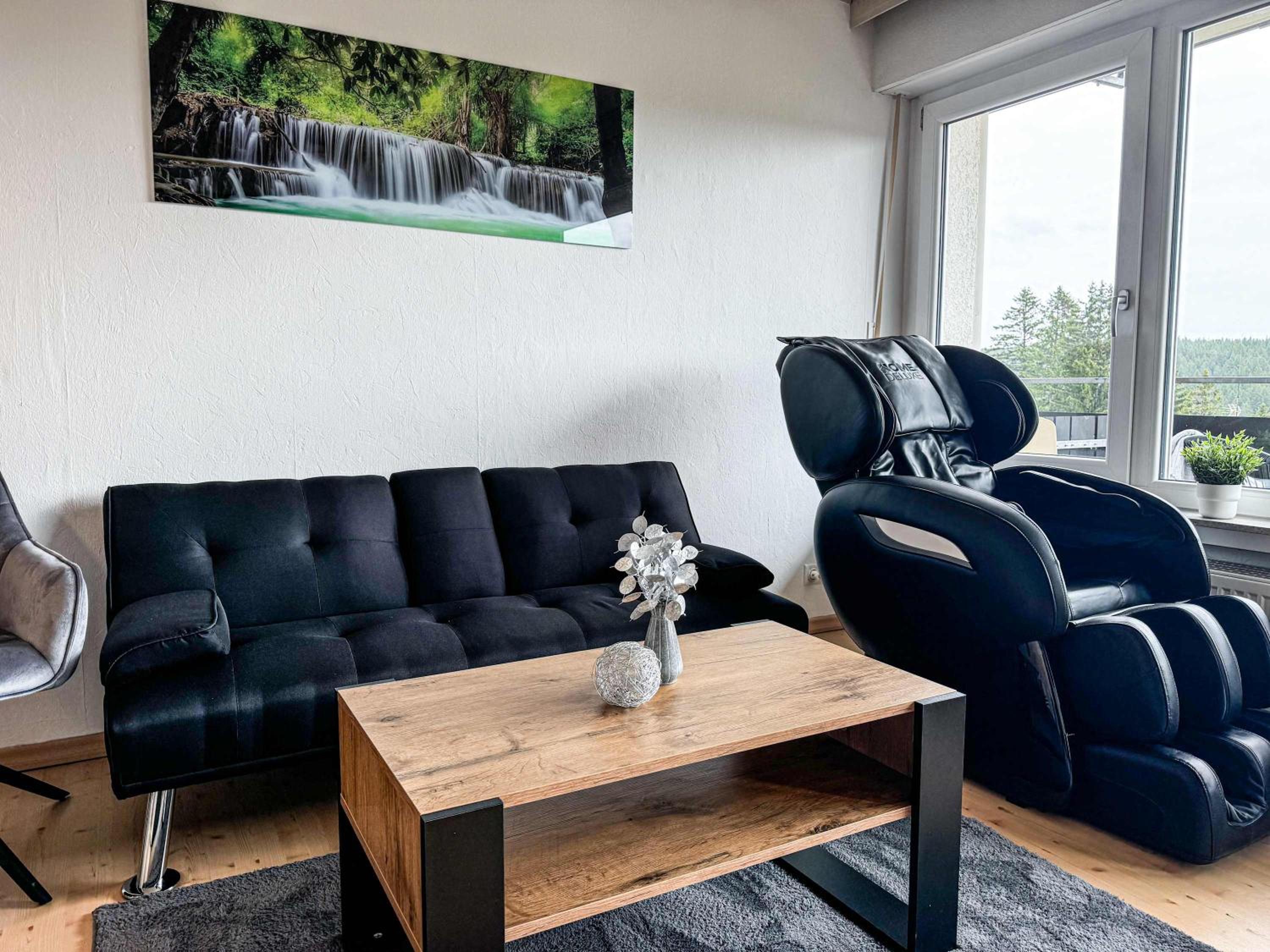 RelaxApartment Massagesessel, Küche, Balkon, Natur