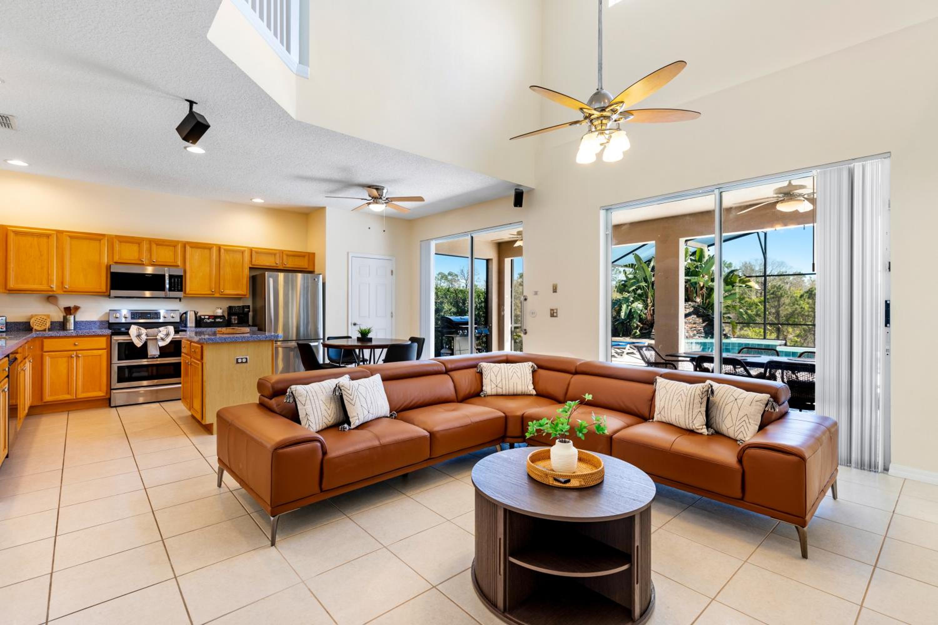 Luxury Emerald Island Resort Villa with Stunning Pool Deck and Lake View Near Disney