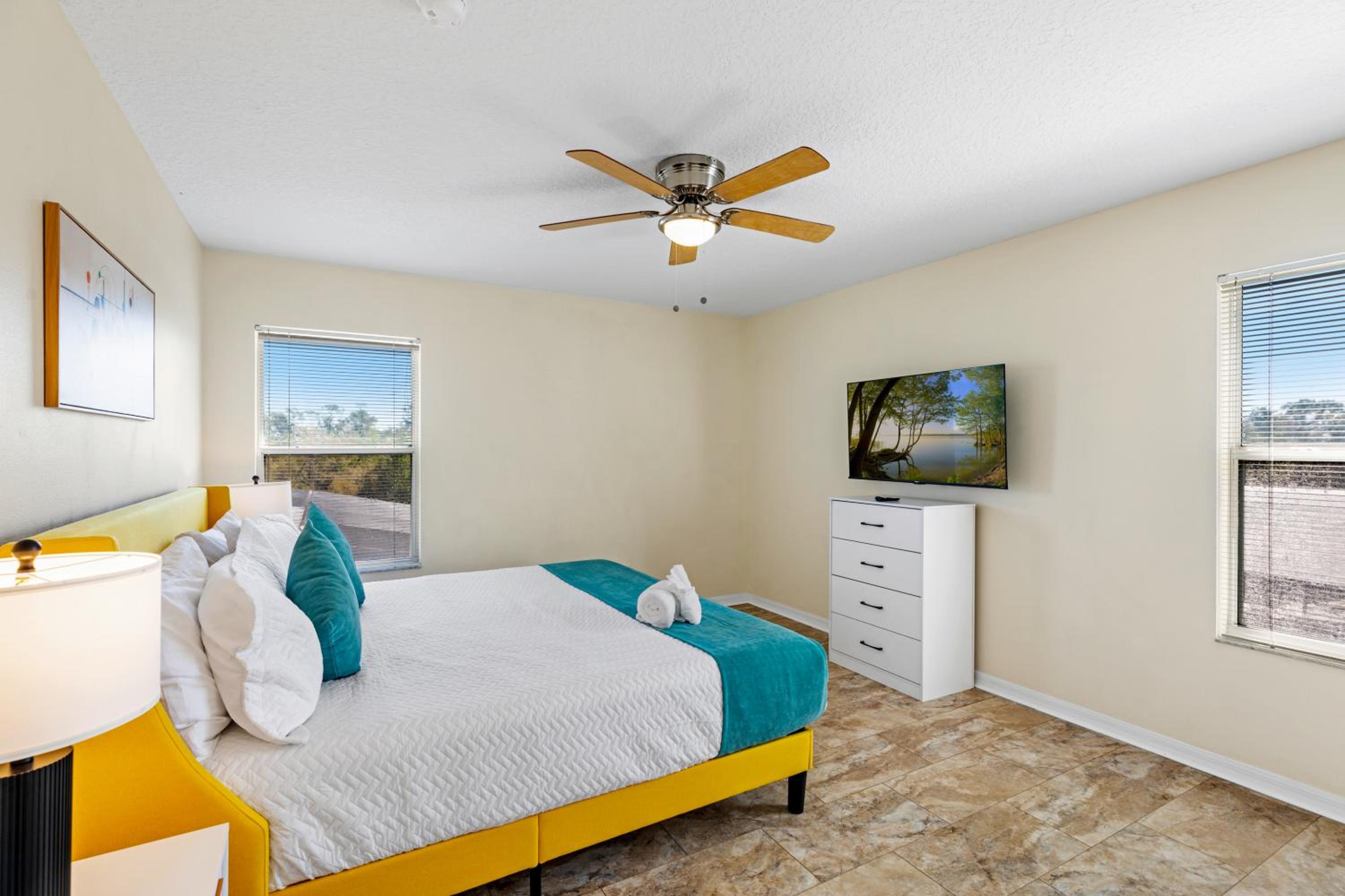 Luxury Emerald Island Resort Villa with Stunning Pool Deck and Lake View Near Disney