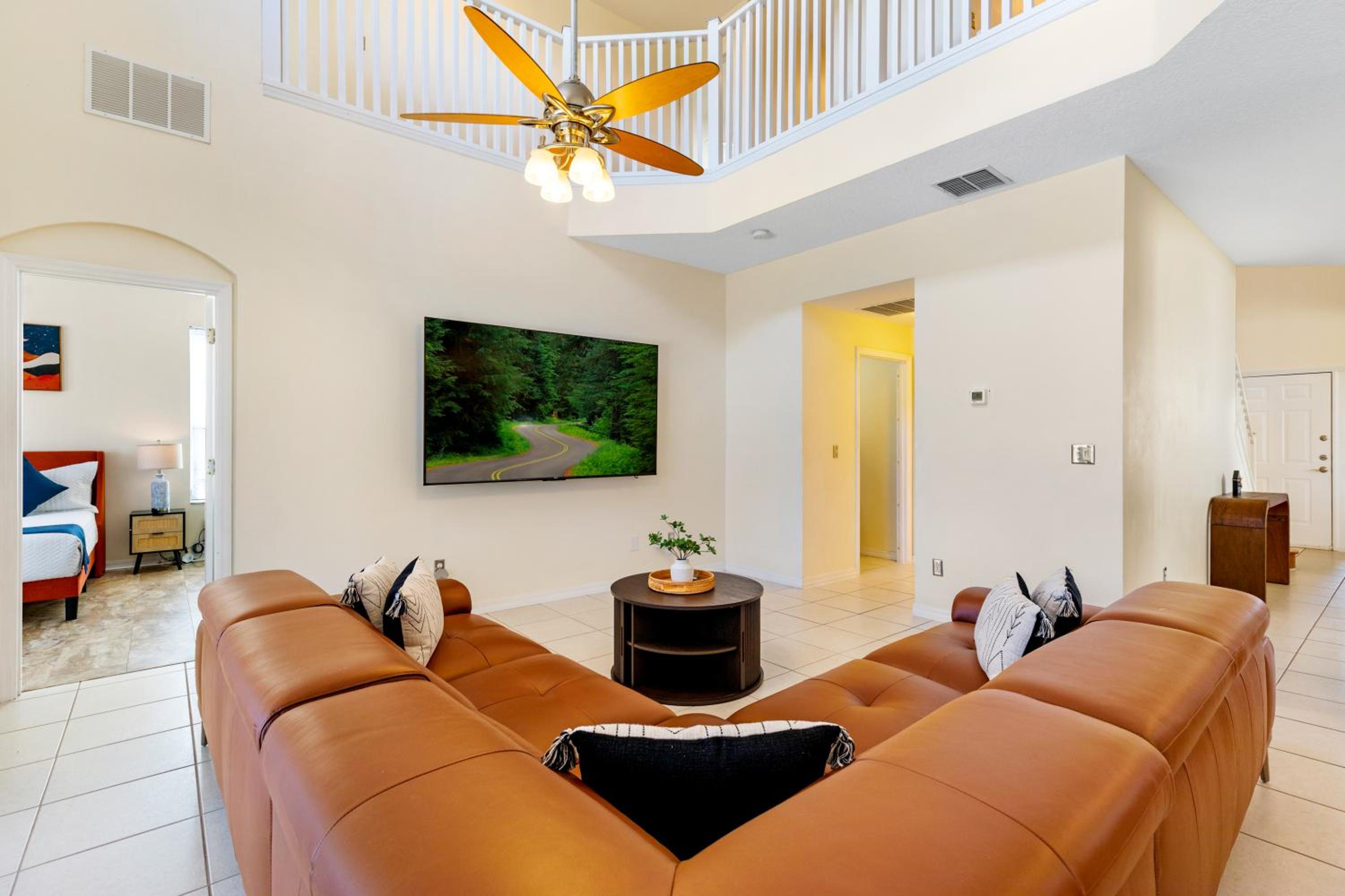 Luxury Emerald Island Resort Villa with Stunning Pool Deck and Lake View Near Disney