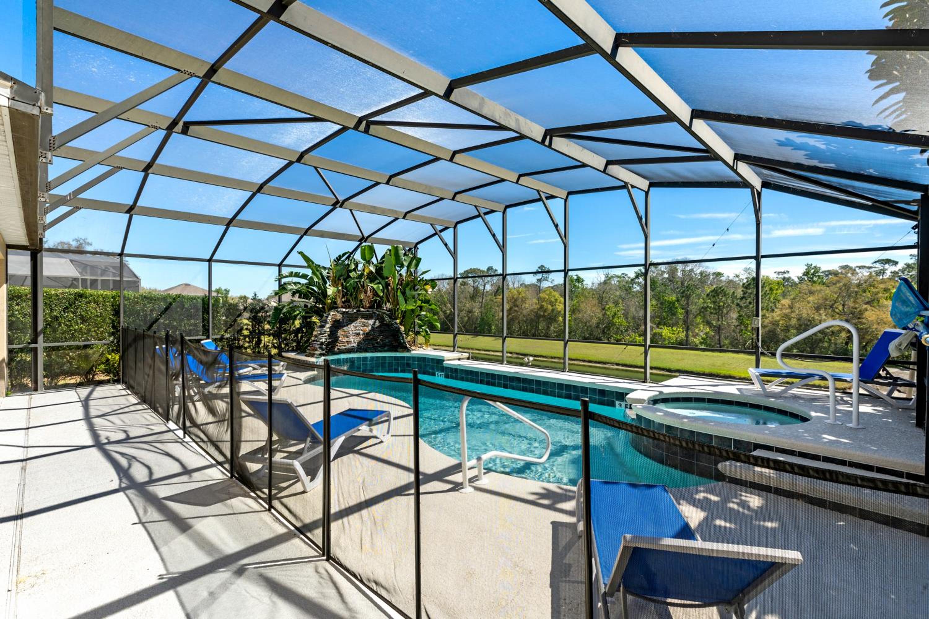 Luxury Emerald Island Resort Villa with Stunning Pool Deck and Lake View Near Disney