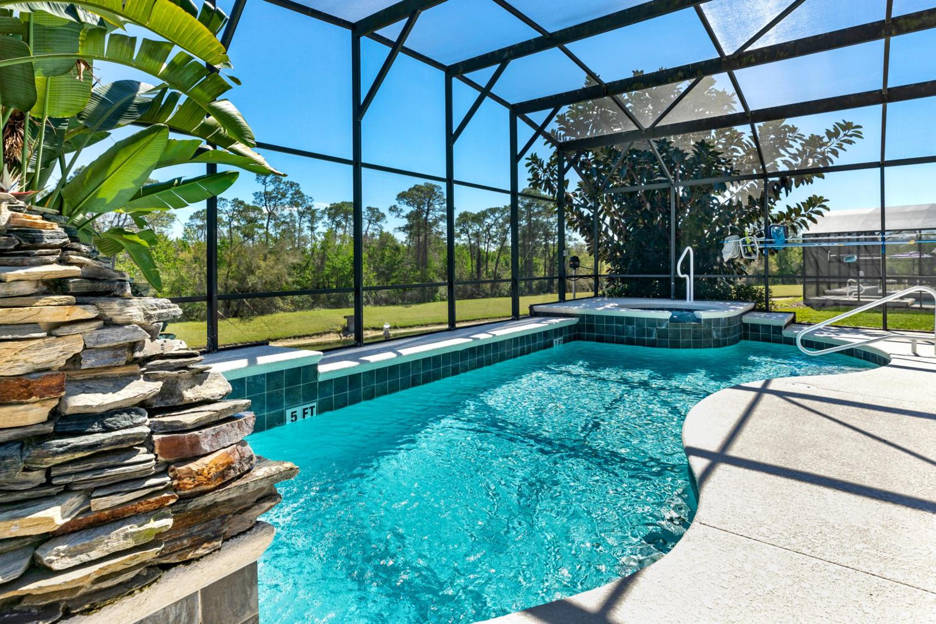 Luxury Emerald Island Resort Villa with Stunning Pool Deck and Lake View Near Disney