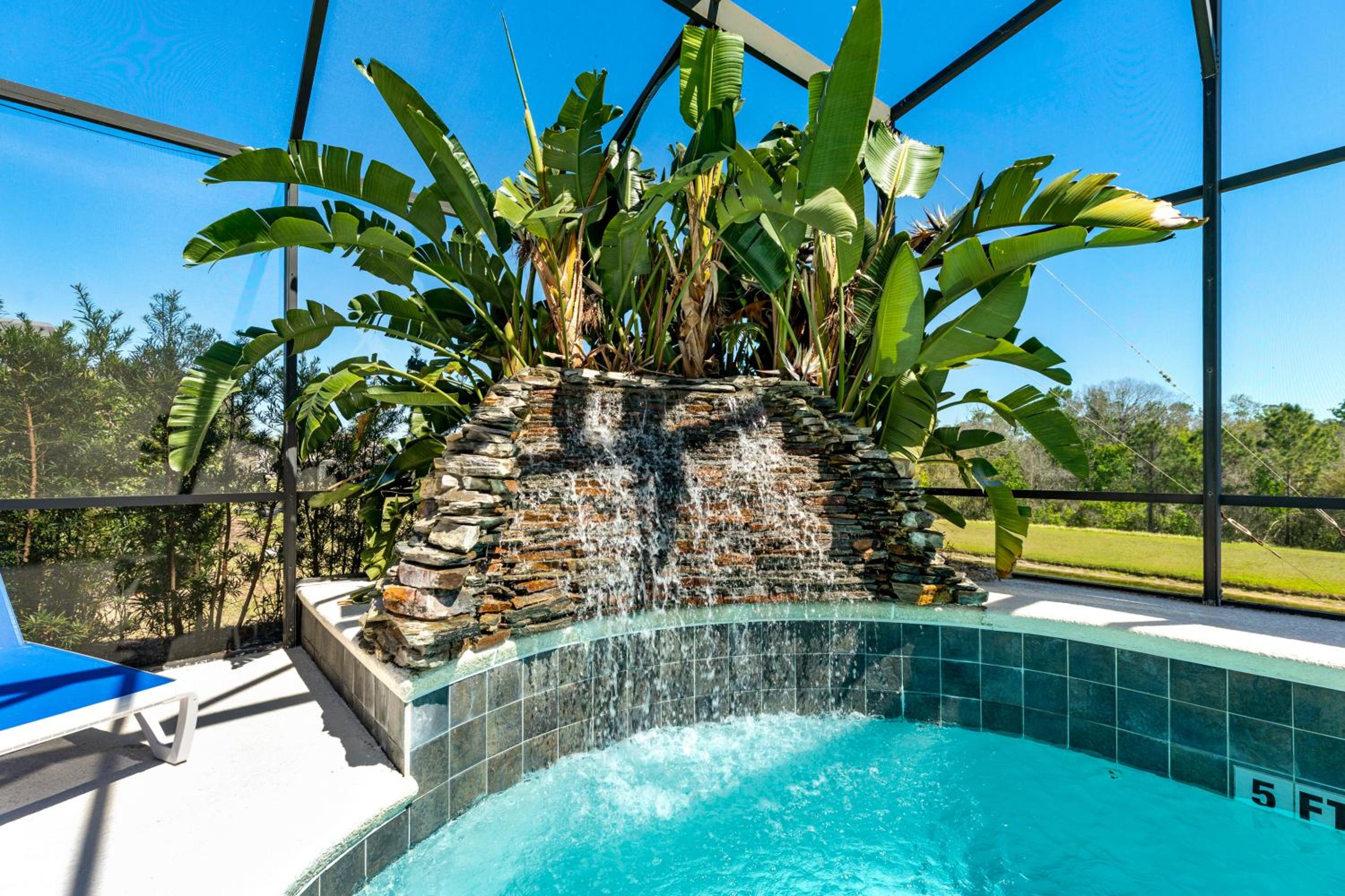 Luxury Emerald Island Resort Villa with Stunning Pool Deck and Lake View Near Disney