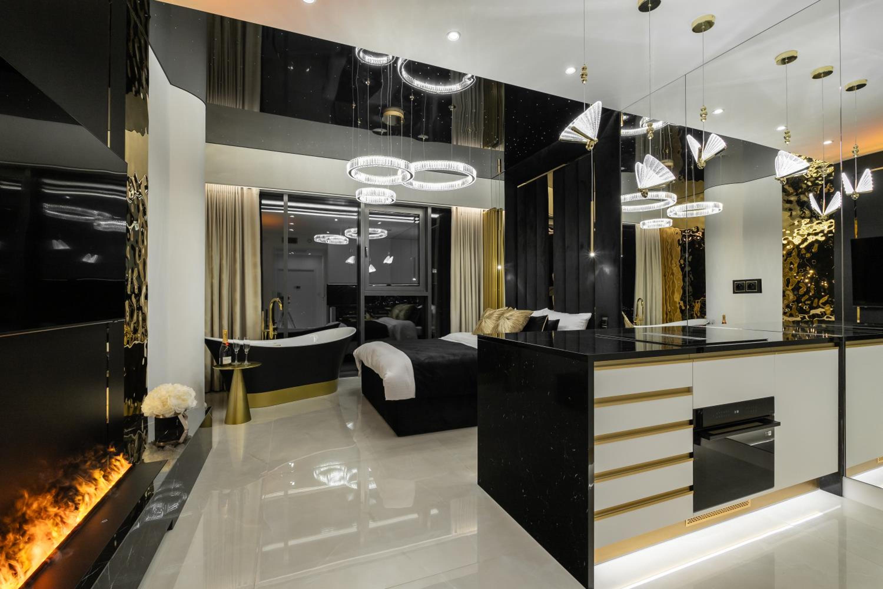 Goldstar Apartament- Wanna z widokiem, 19 Piętro, Hanza Tower Szczecin