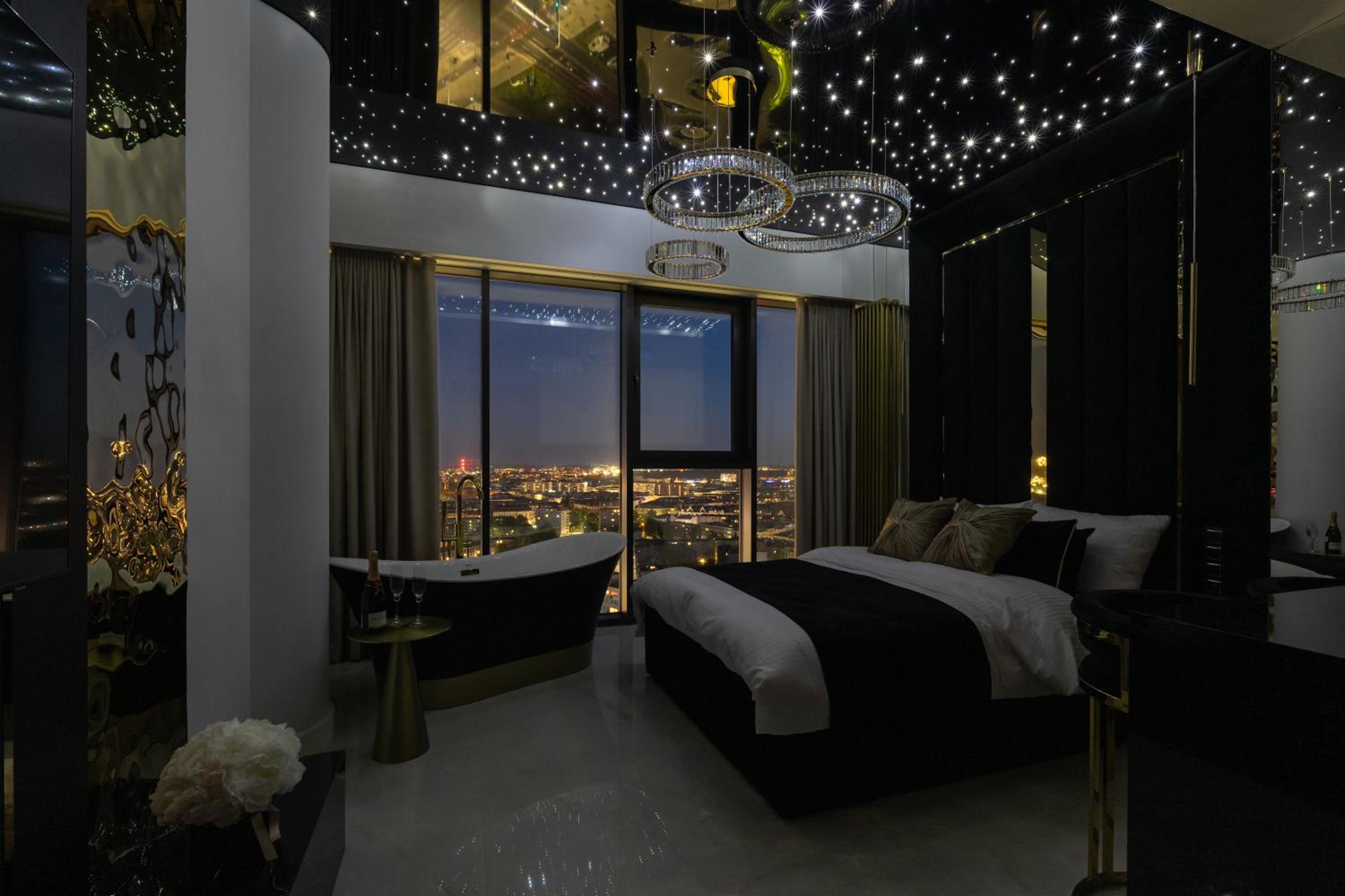 Goldstar Apartament- Wanna z widokiem, 19 Piętro, Hanza Tower Szczecin