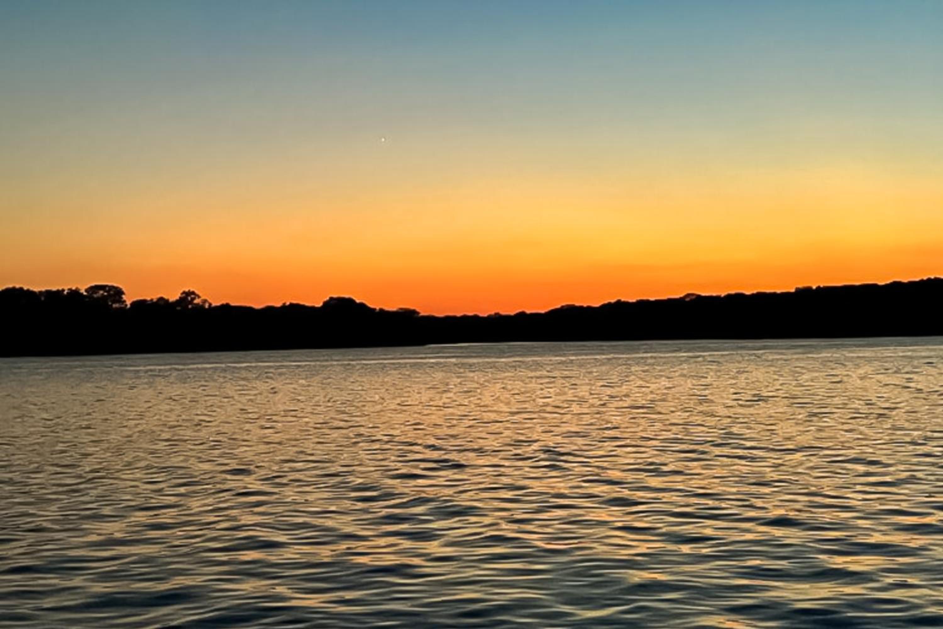 Open Water Sunset Kingsland Lakehouse with Boat Slip