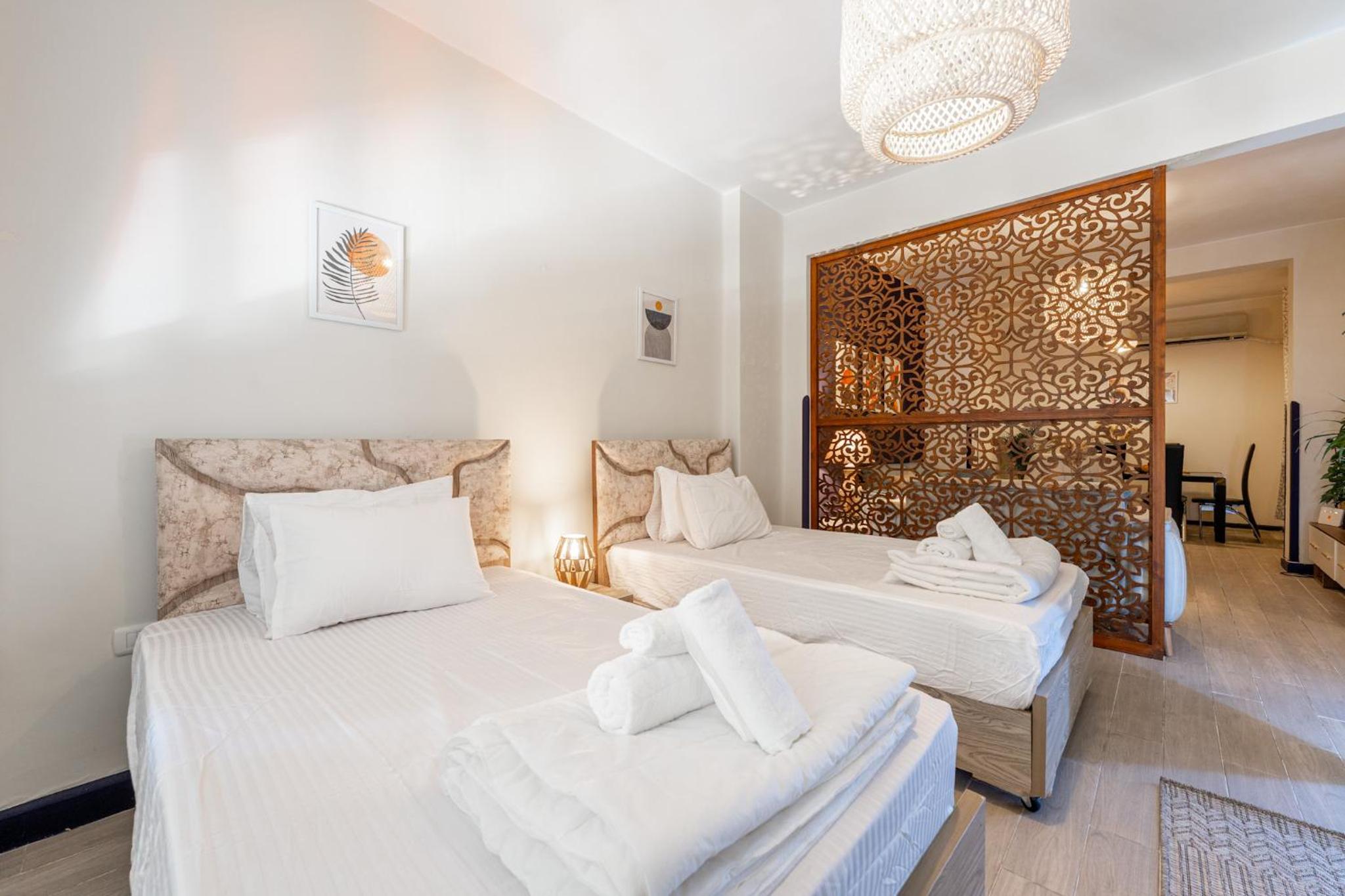 Elegantes Studio nahe Marriott mit WLAN, Klimaanlage und TV