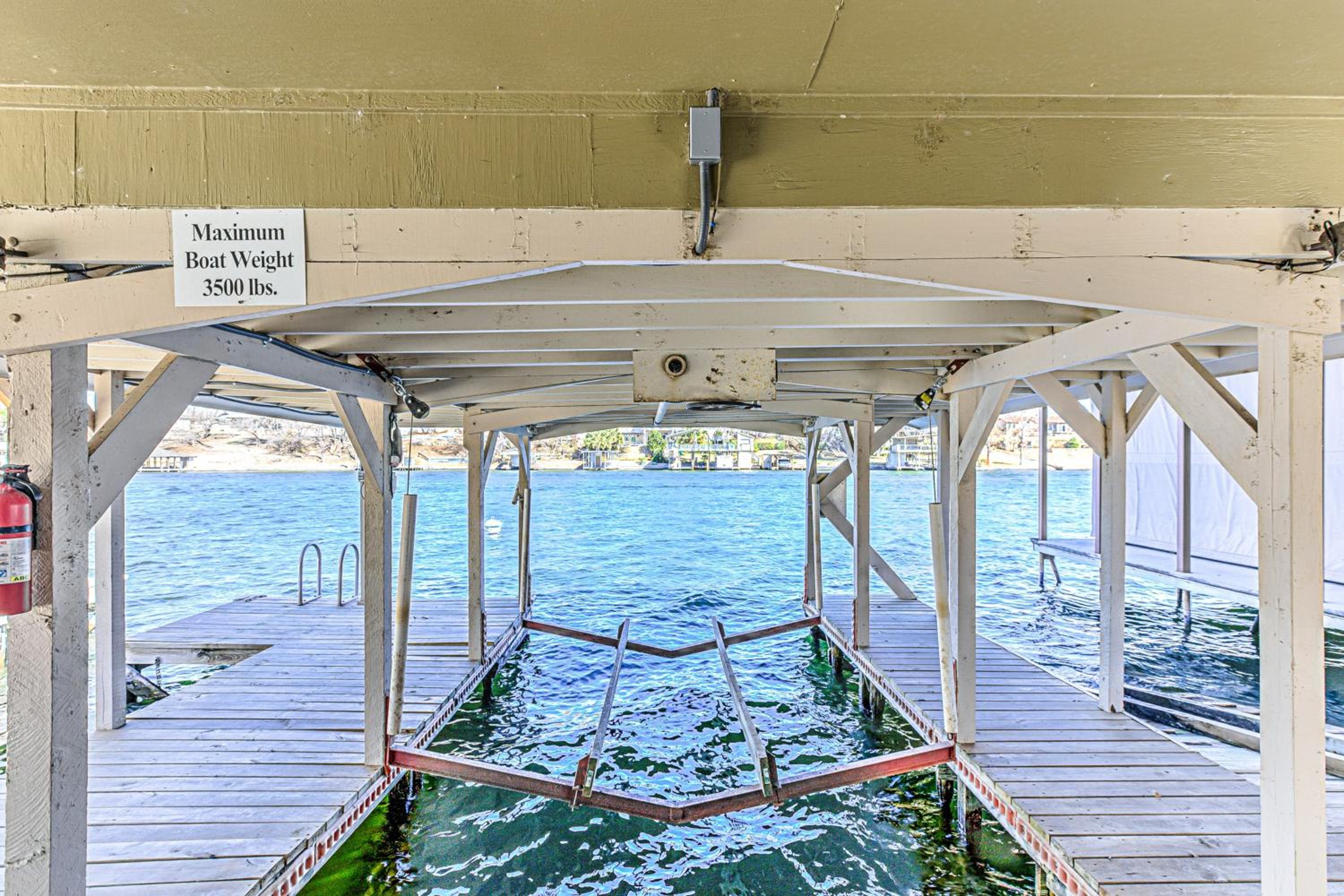 Deep Water Dock and Slip Lake LBJ Getaway