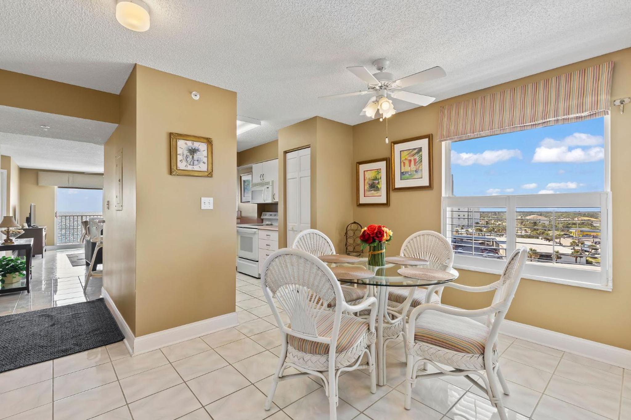 Direct oceanfront corner condo with spacious balcony and heated beachfront pool
