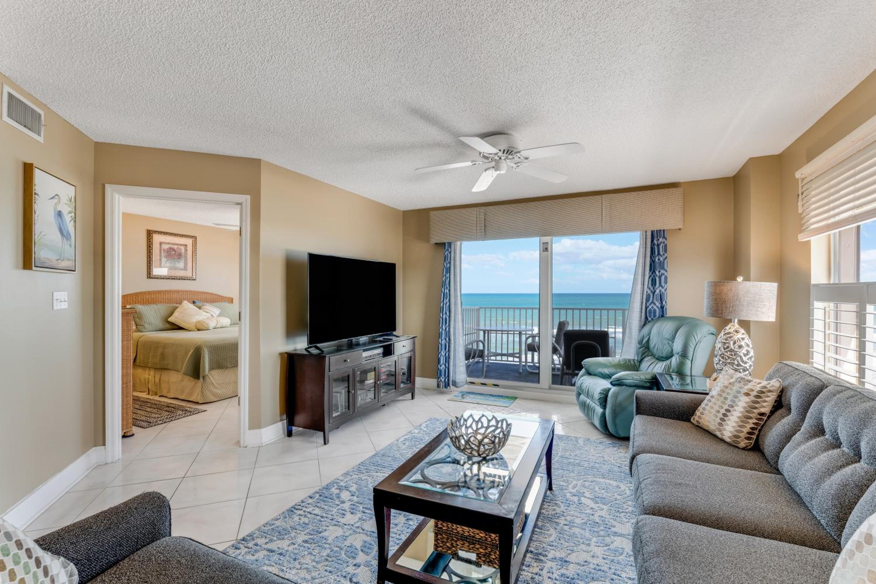 Direct oceanfront corner condo with spacious balcony and heated beachfront pool