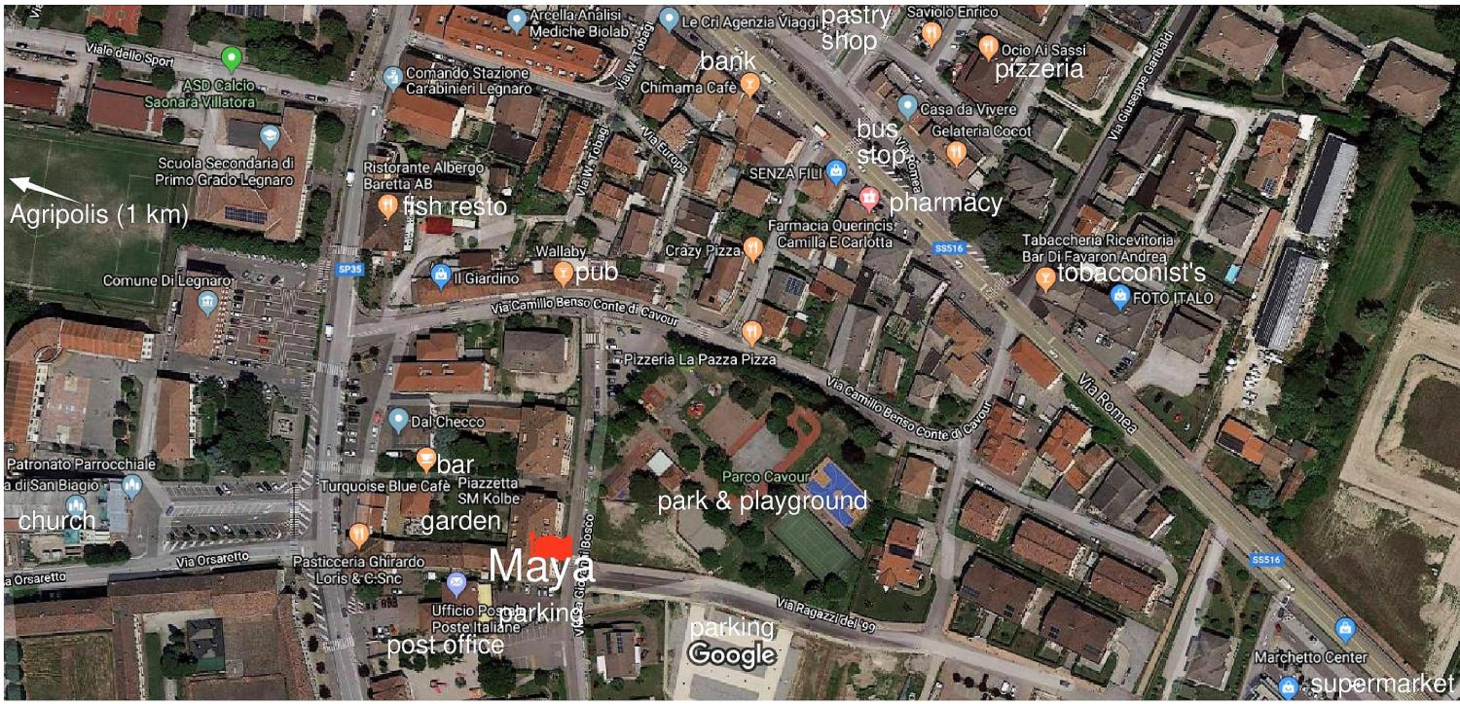 Vicino ad Agripolis fra Venezia e Padova in un piccolo paese - Maya