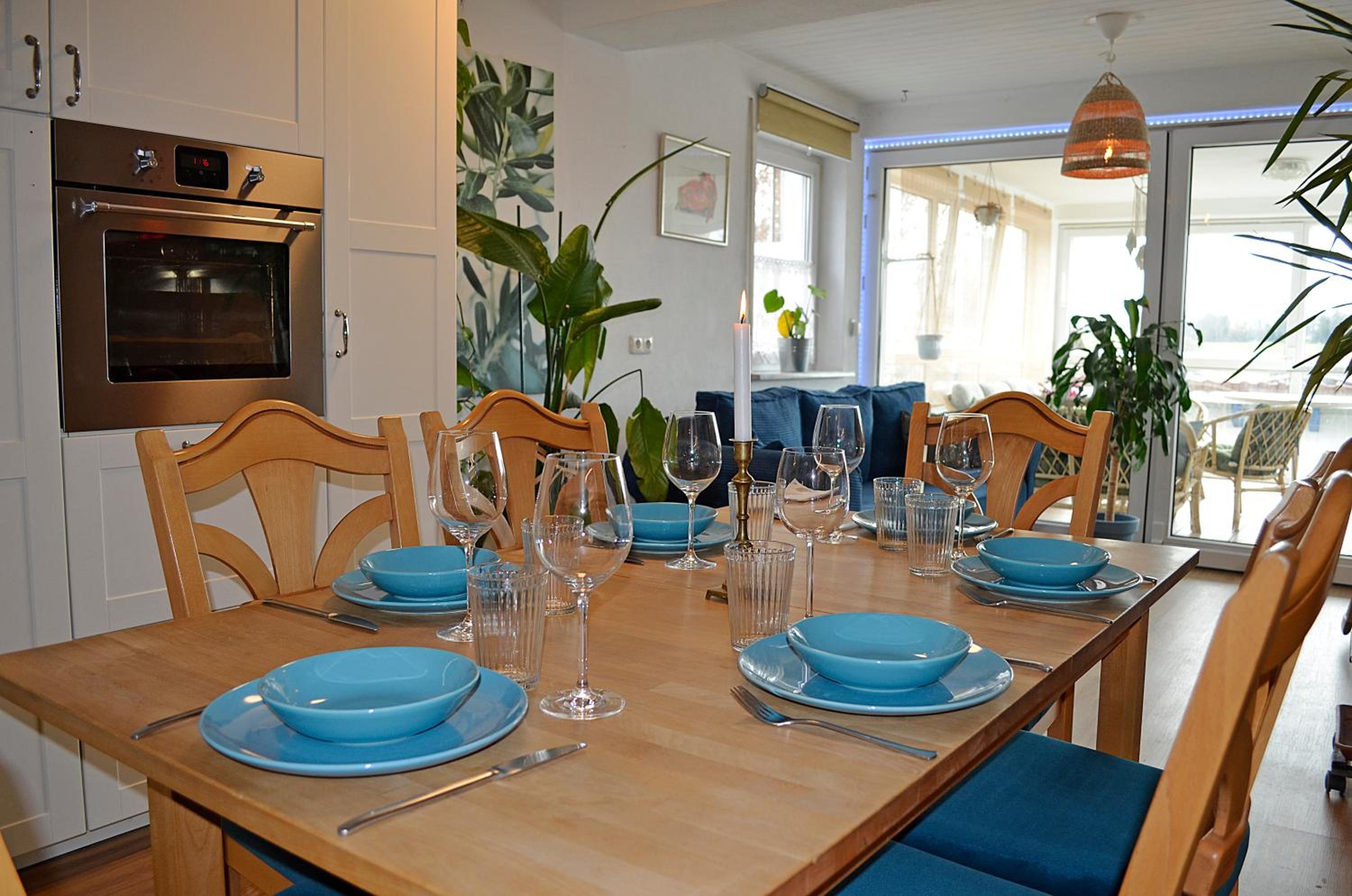 Wintergarten Wohnung mit Feldblick nahe Legoland