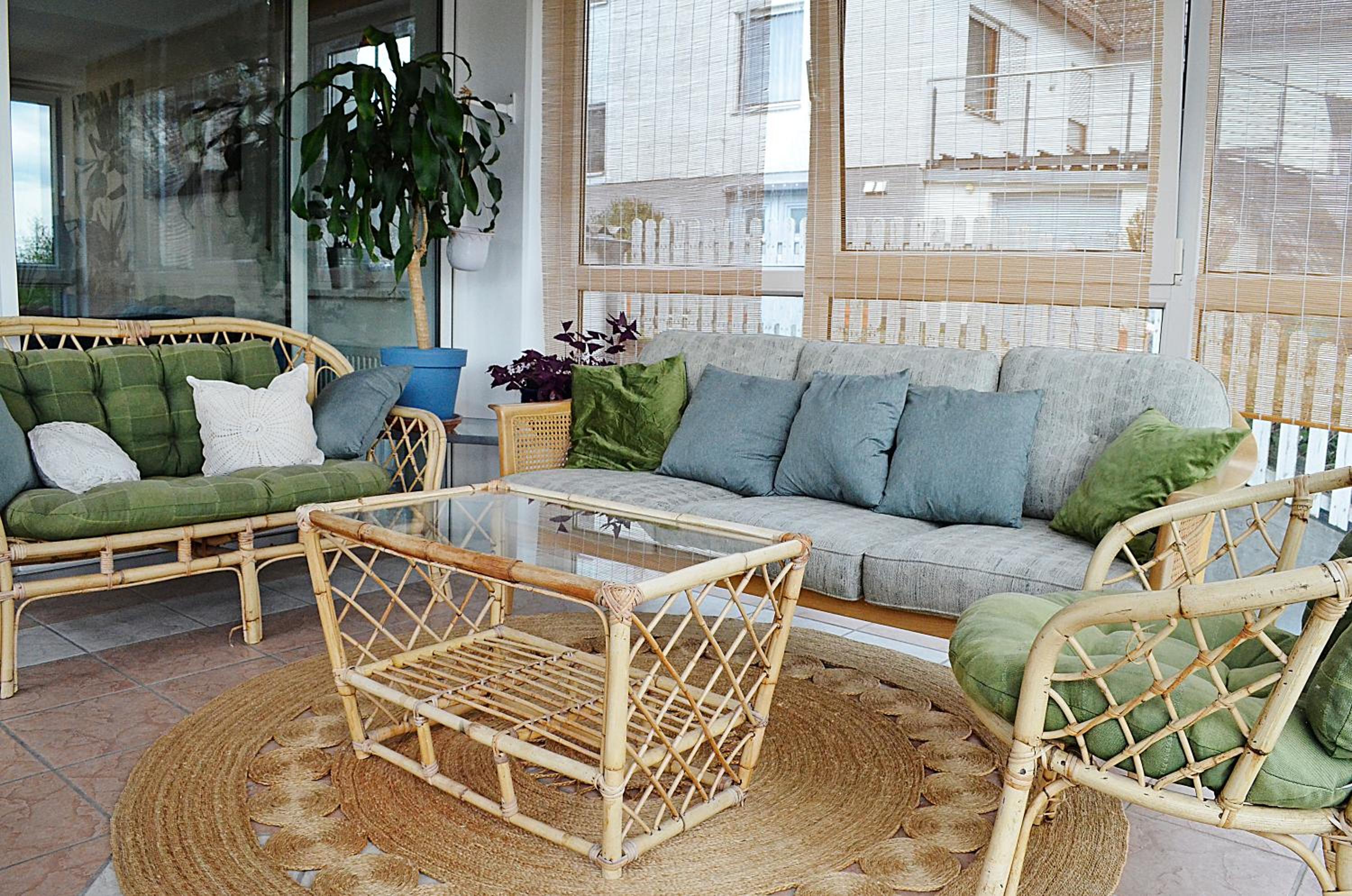 Wintergarten Wohnung mit Feldblick nahe Legoland