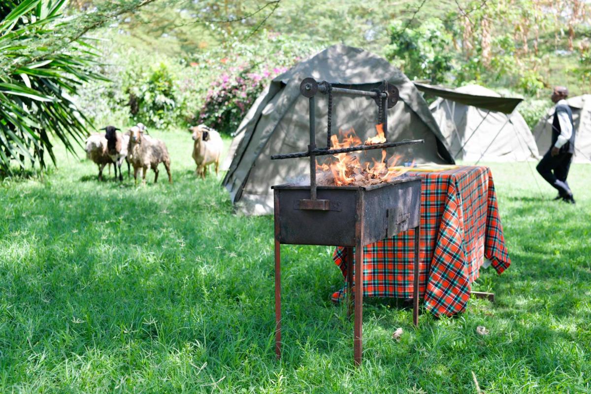 outdoor BBQ area