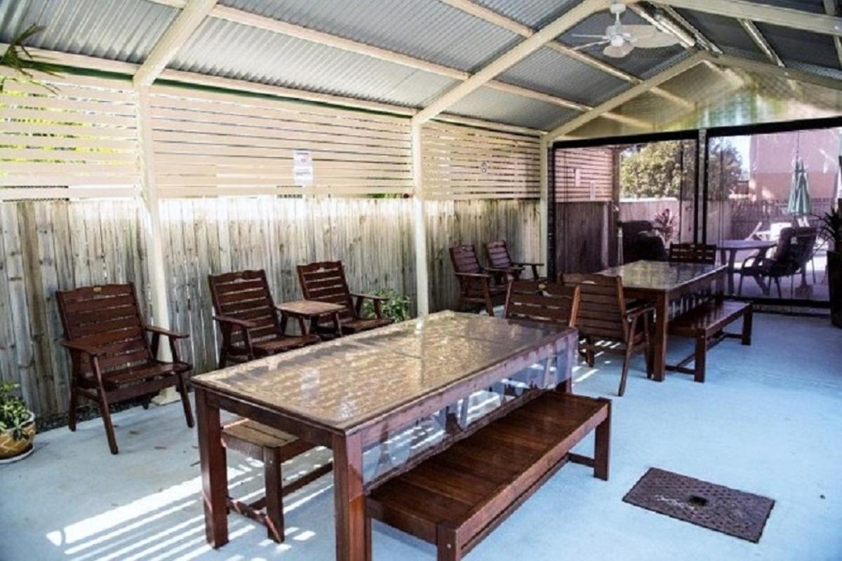 outdoor BBQ area