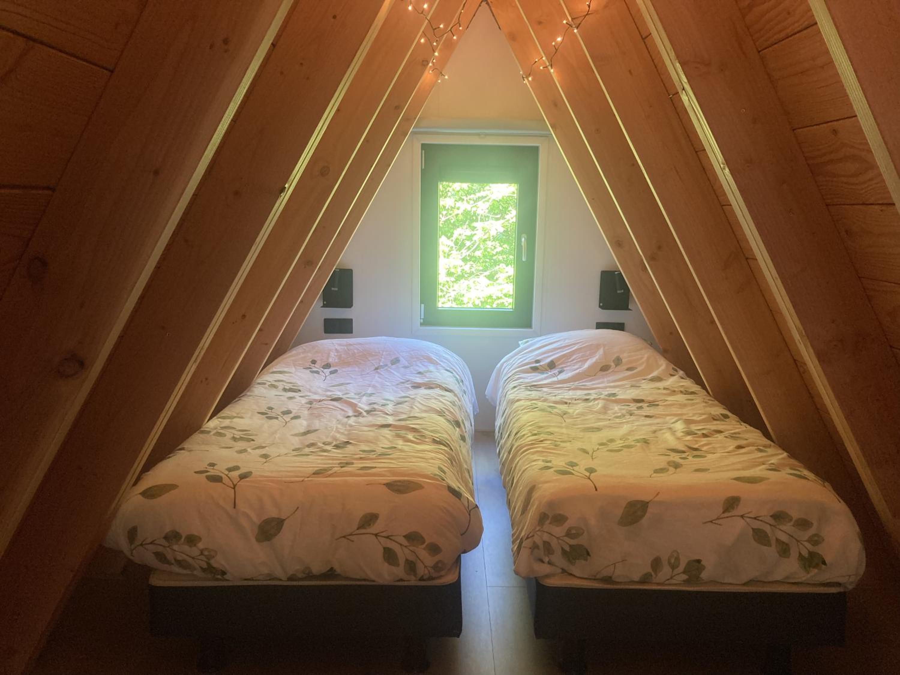 A-huis in het bos van Drenthe