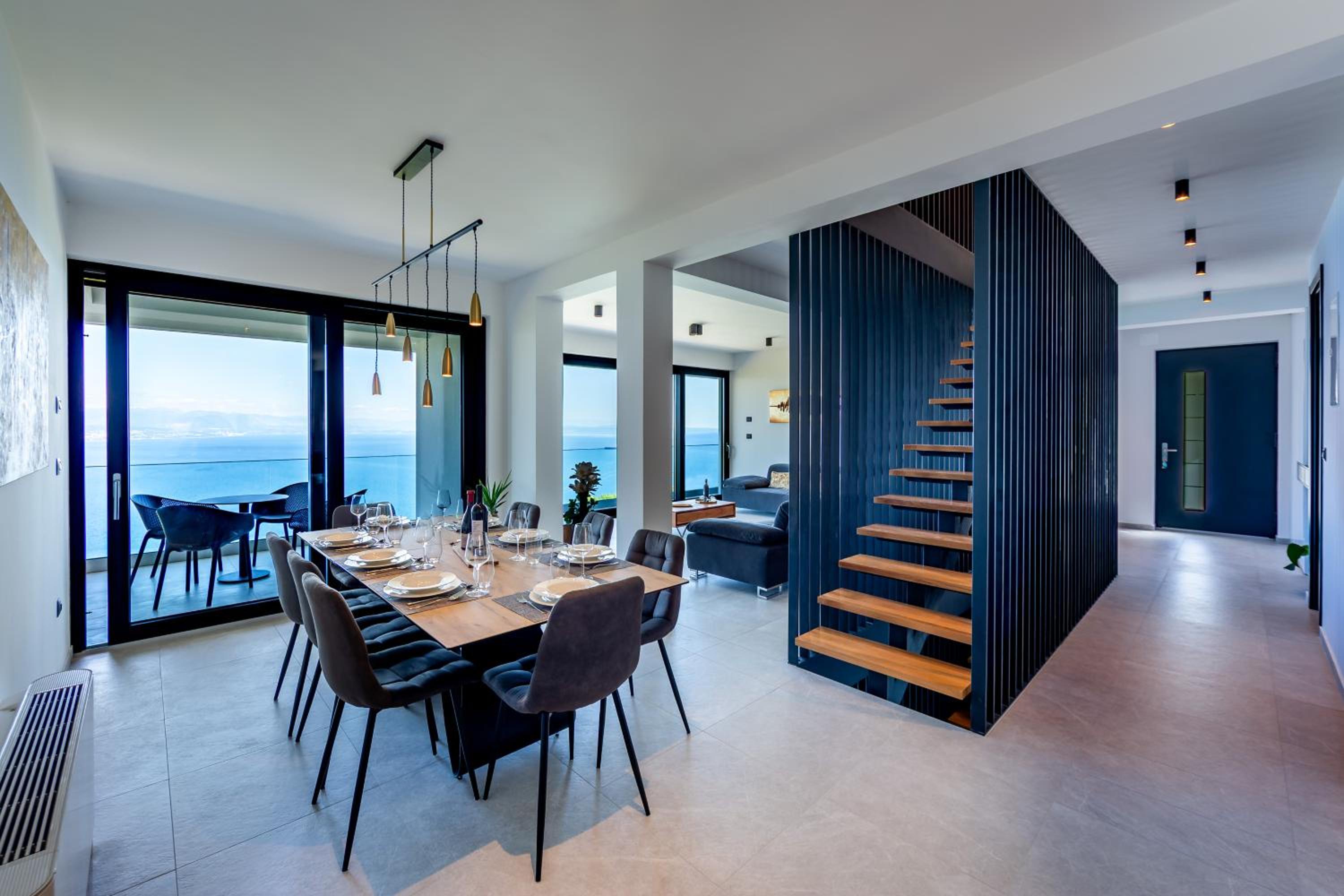 Villa K Opatija with a heated pool, gym, sauna, astonishing sea view