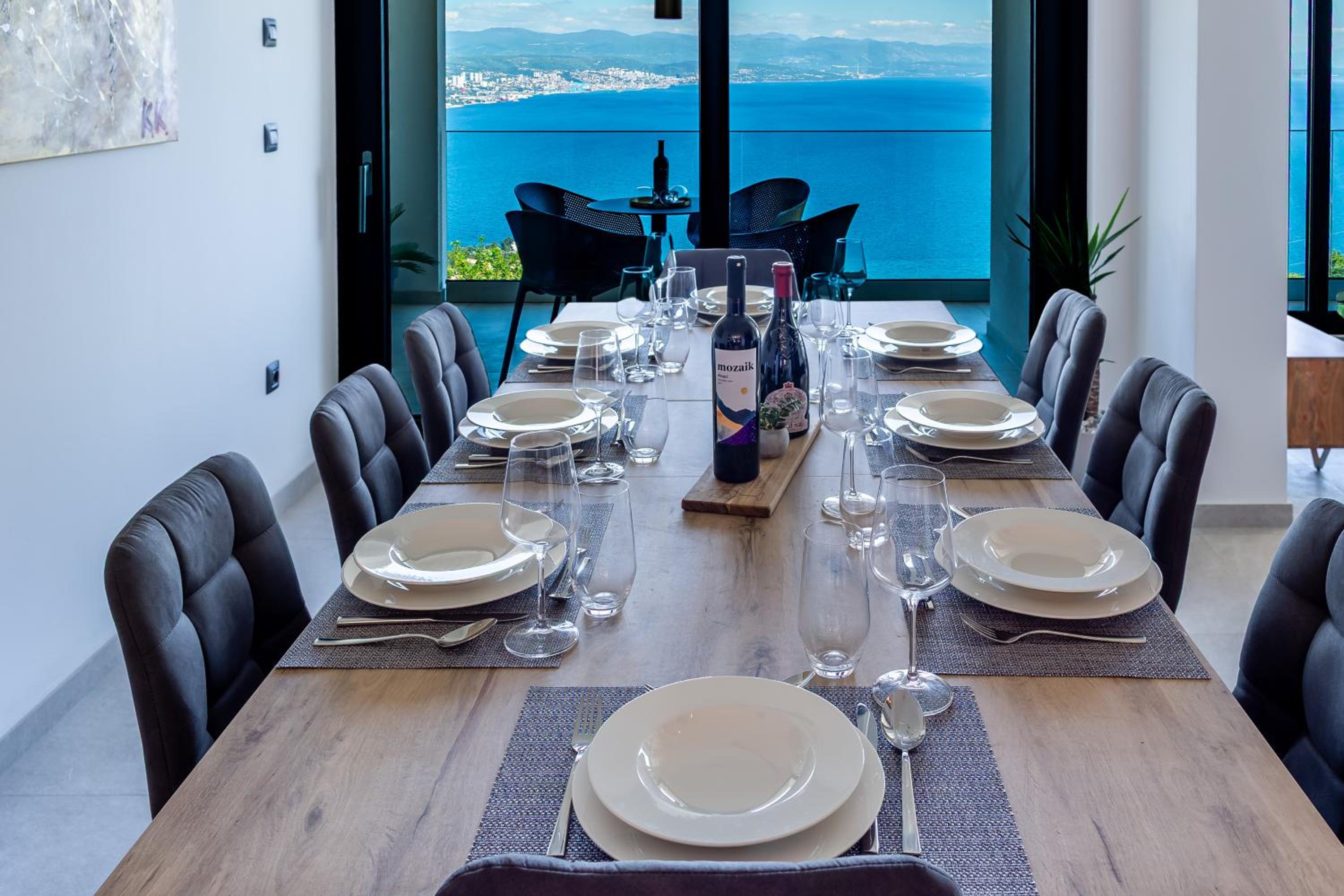 Villa K Opatija with a heated pool, gym, sauna, astonishing sea view