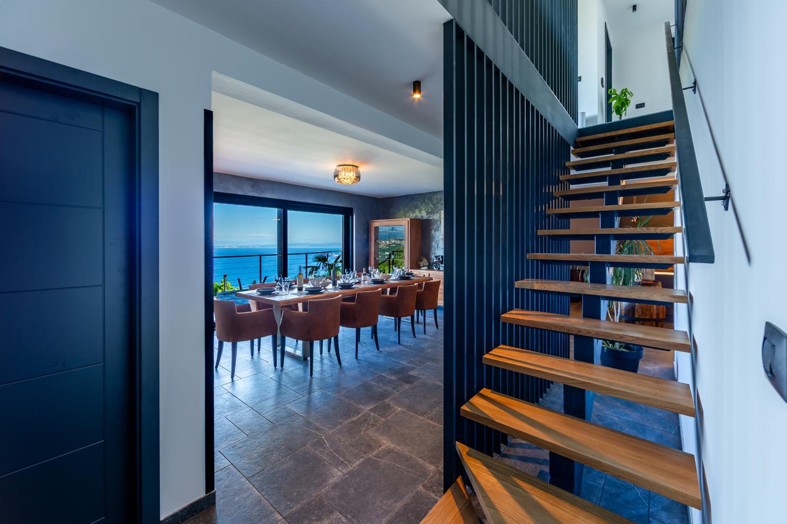 Villa K Opatija with a heated pool, gym, sauna, astonishing sea view