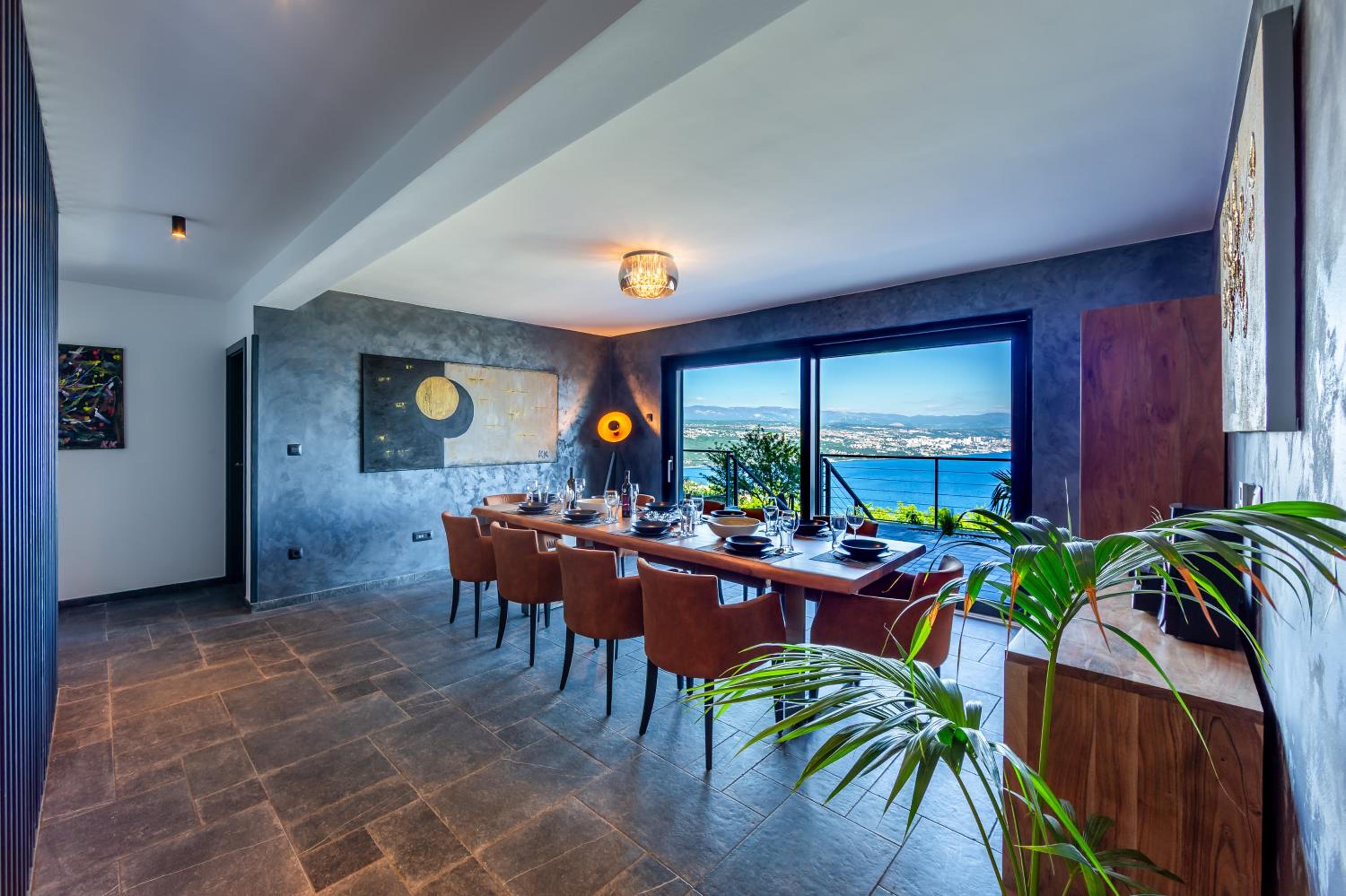 Villa K Opatija with a heated pool, gym, sauna, astonishing sea view