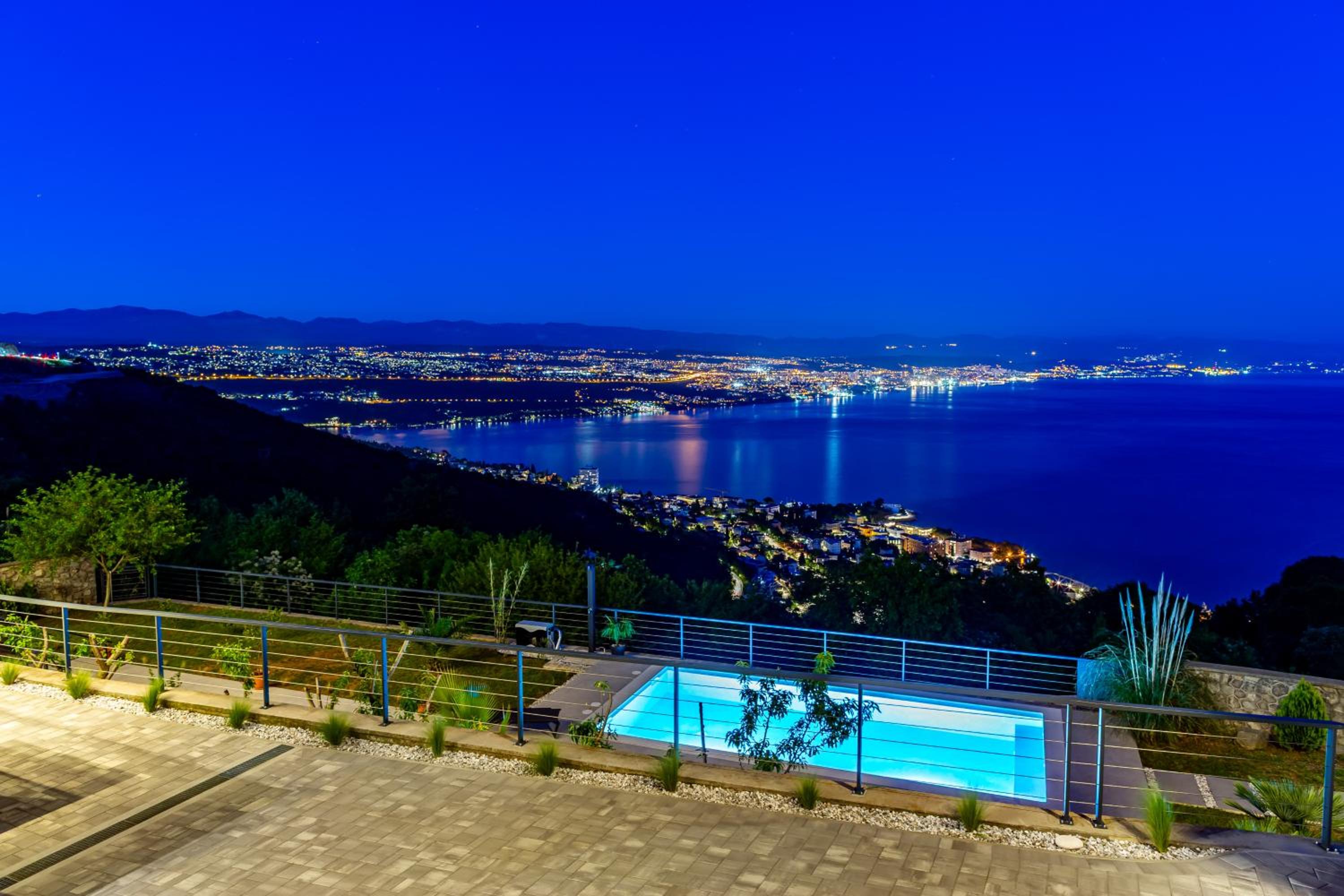 Villa K Opatija with a heated pool, gym, sauna, astonishing sea view
