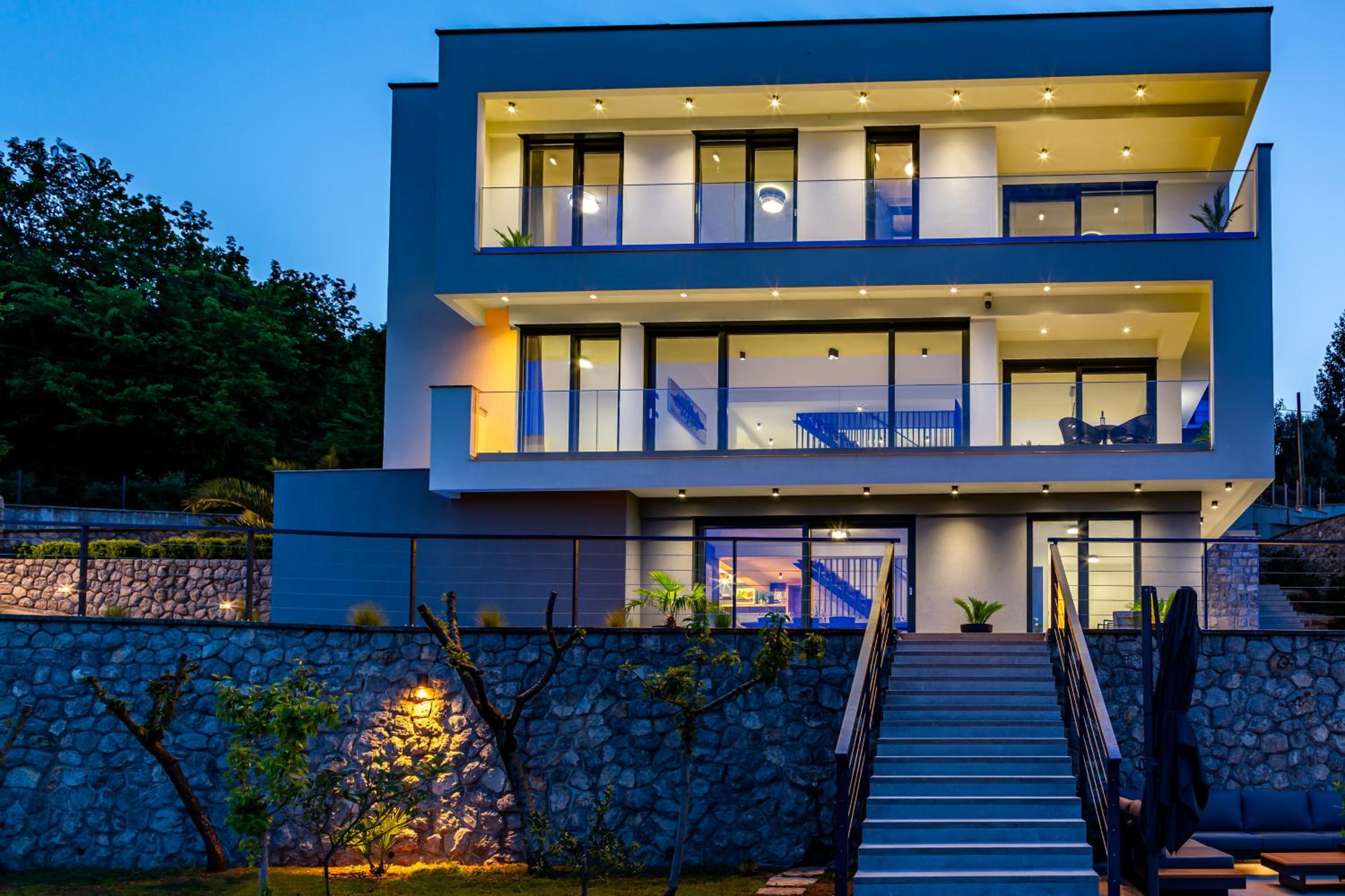 Villa K Opatija with a heated pool, gym, sauna, astonishing sea view
