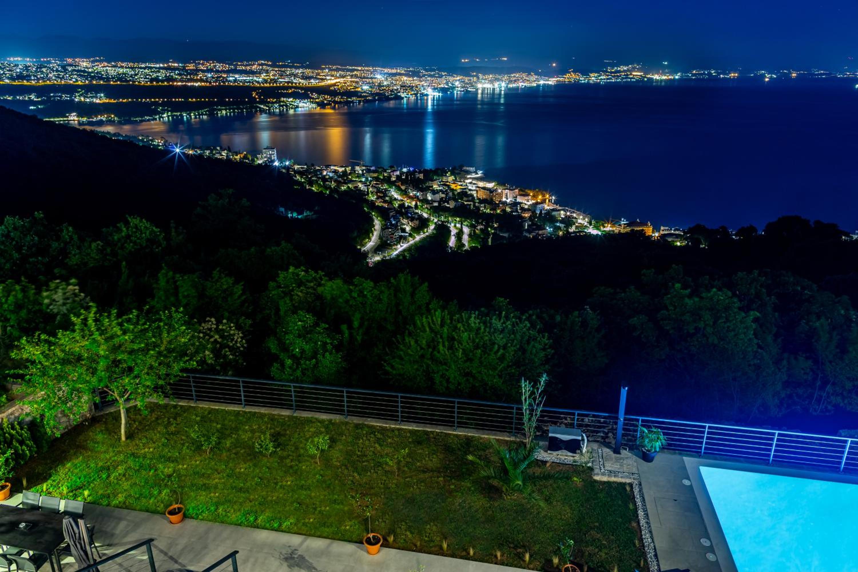 Villa K Opatija with a heated pool, gym, sauna, astonishing sea view