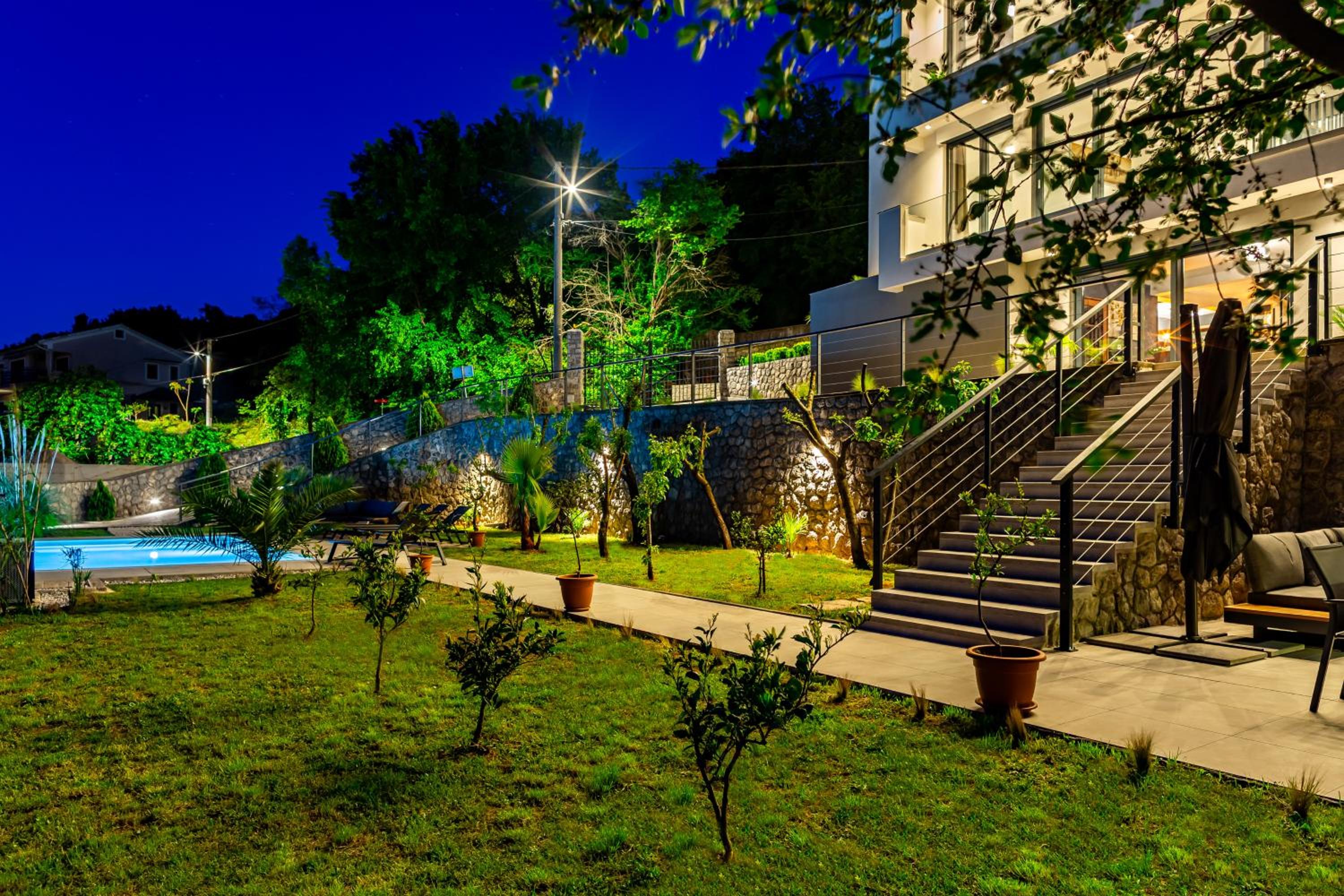 Villa K Opatija with a heated pool, gym, sauna, astonishing sea view
