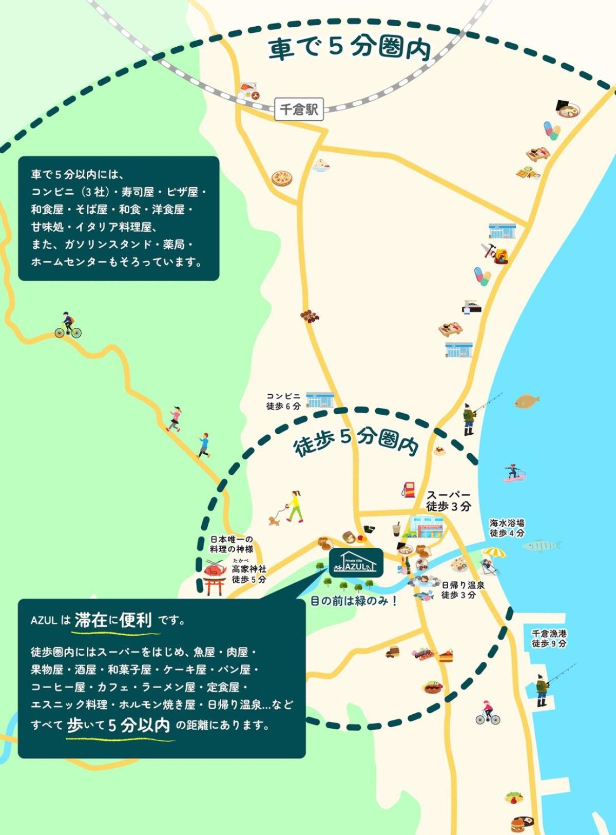 Private Villa AZUL 南房総 千倉 海徒歩4分 ペット可 快適ワーケーション環境