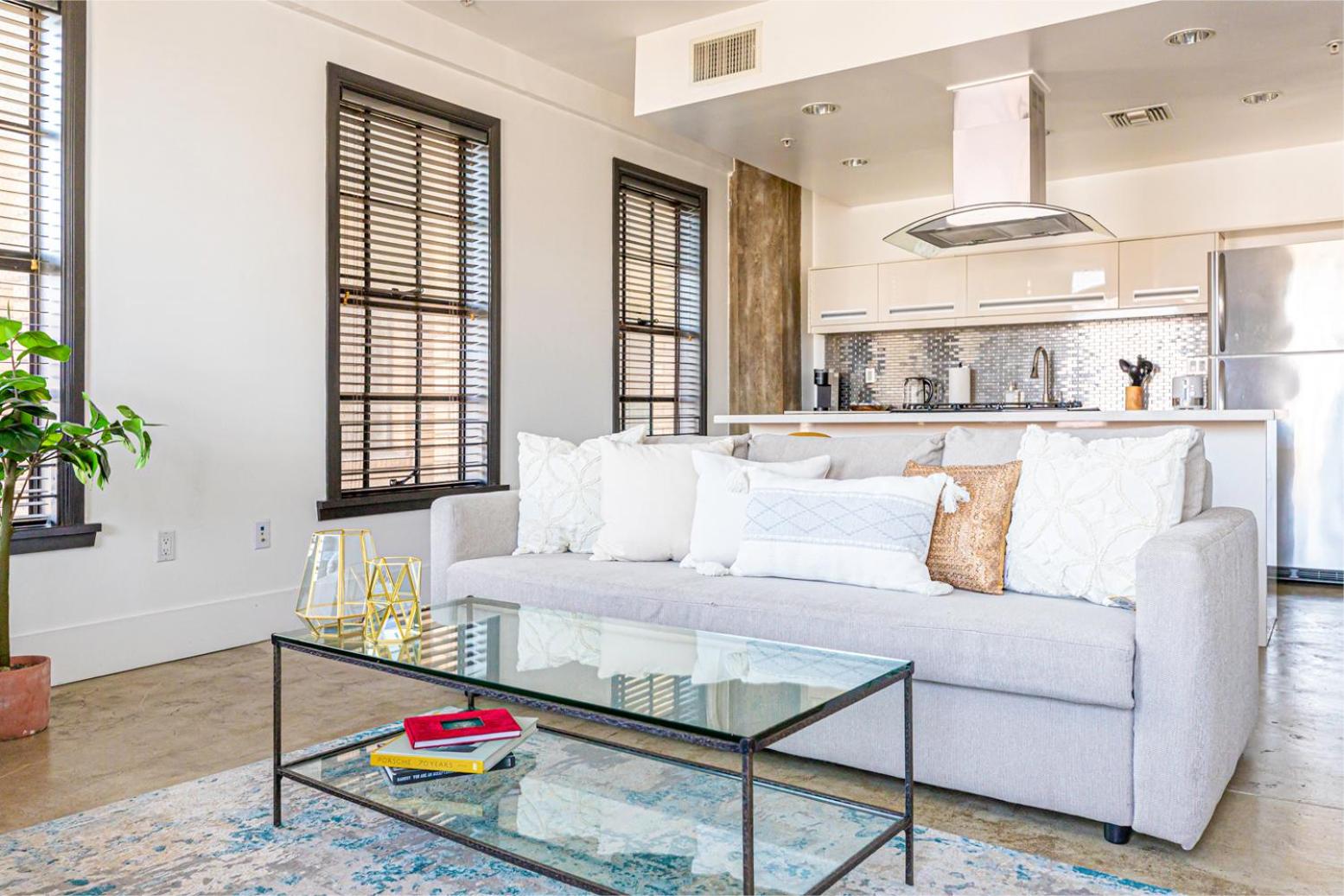 Stylish loft 2 queens & 2 sofas