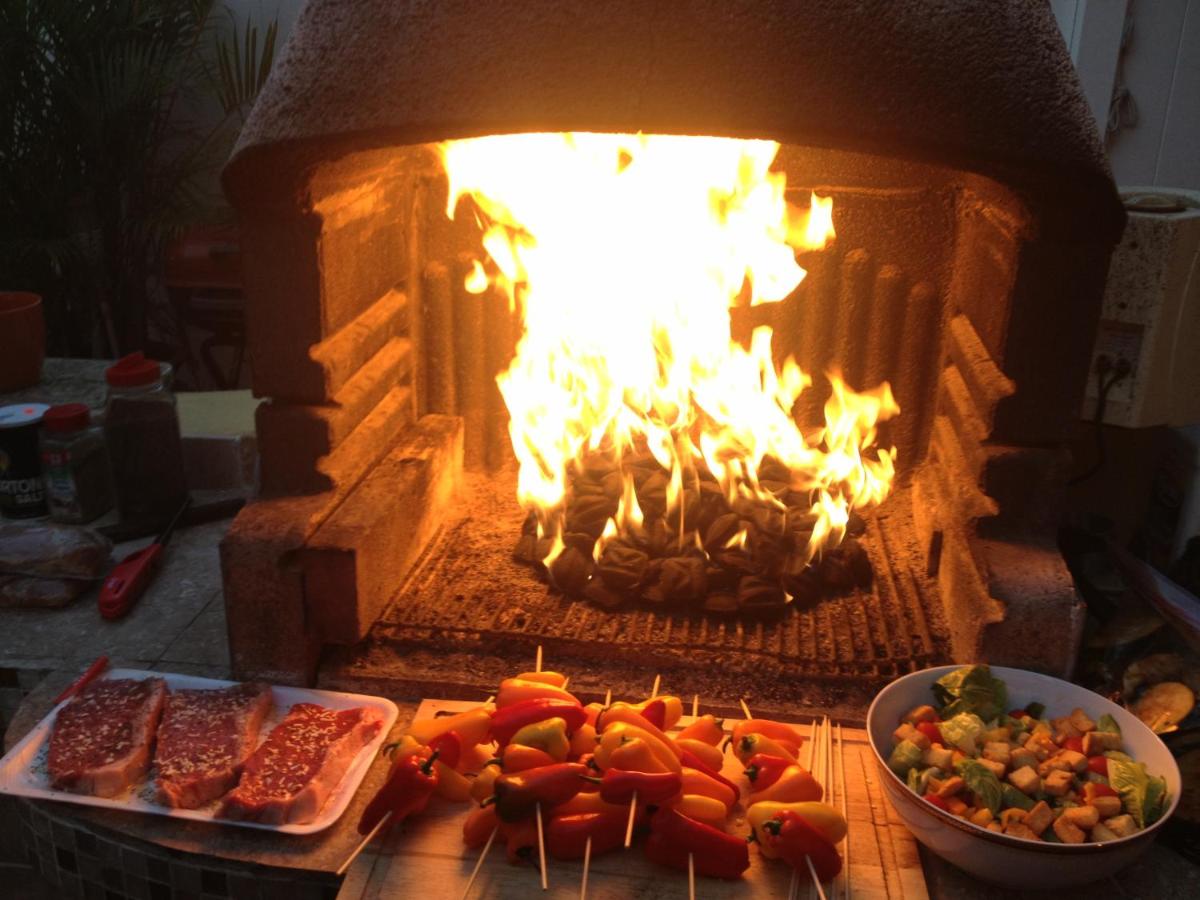 outdoor BBQ area