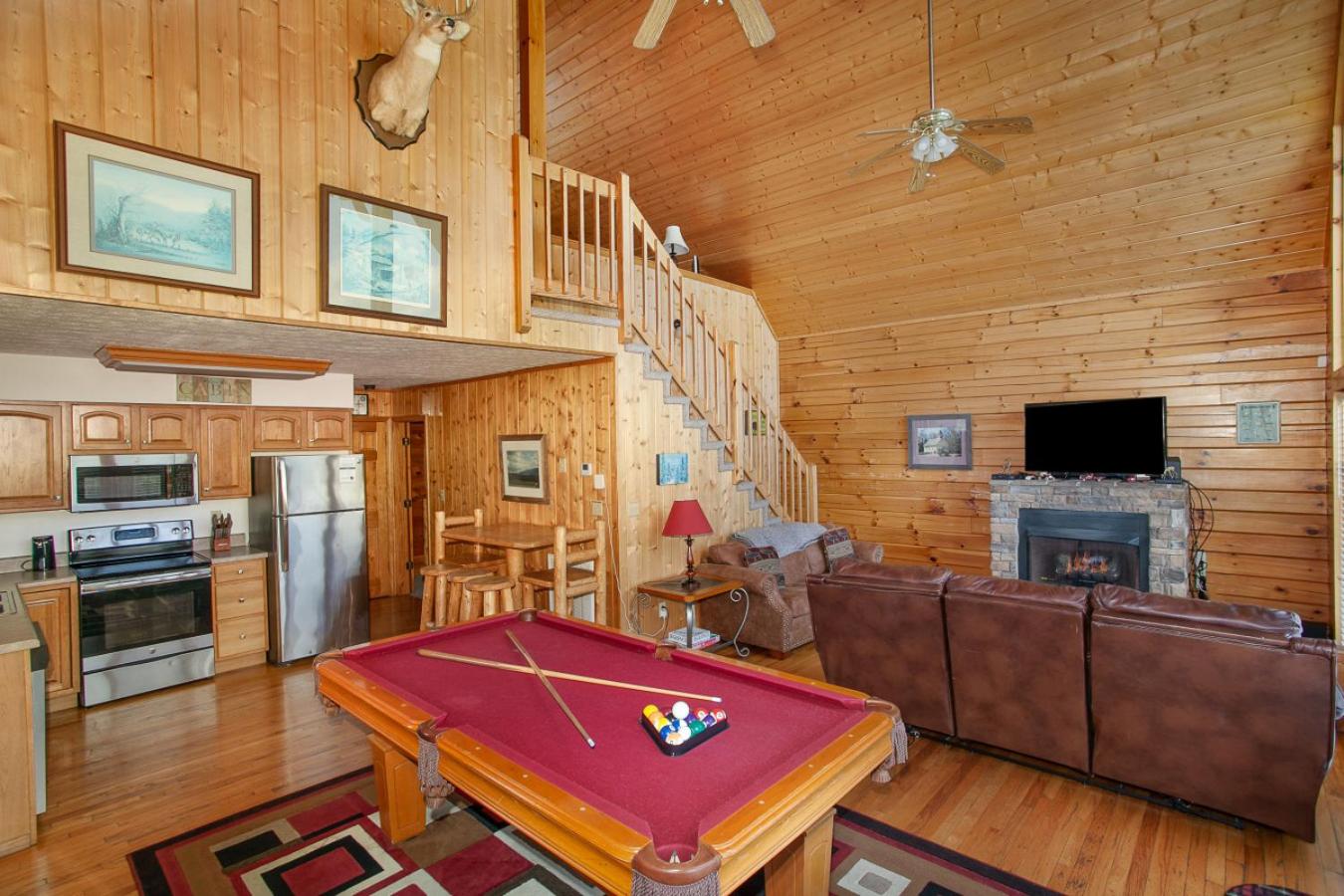 Mountain Mischief Hot Tub Games Cozy Fireplace