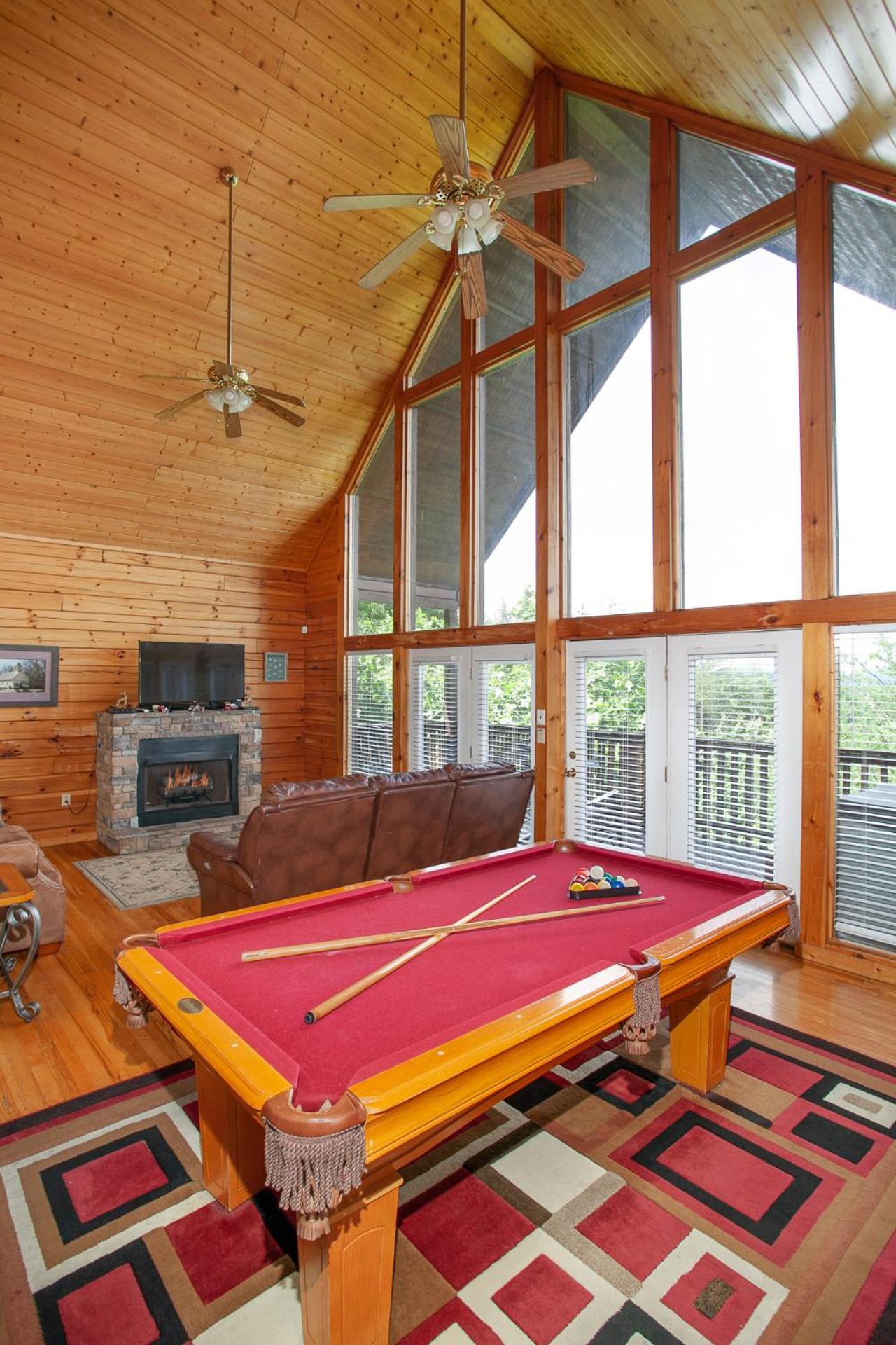 Mountain Mischief Hot Tub Games Cozy Fireplace