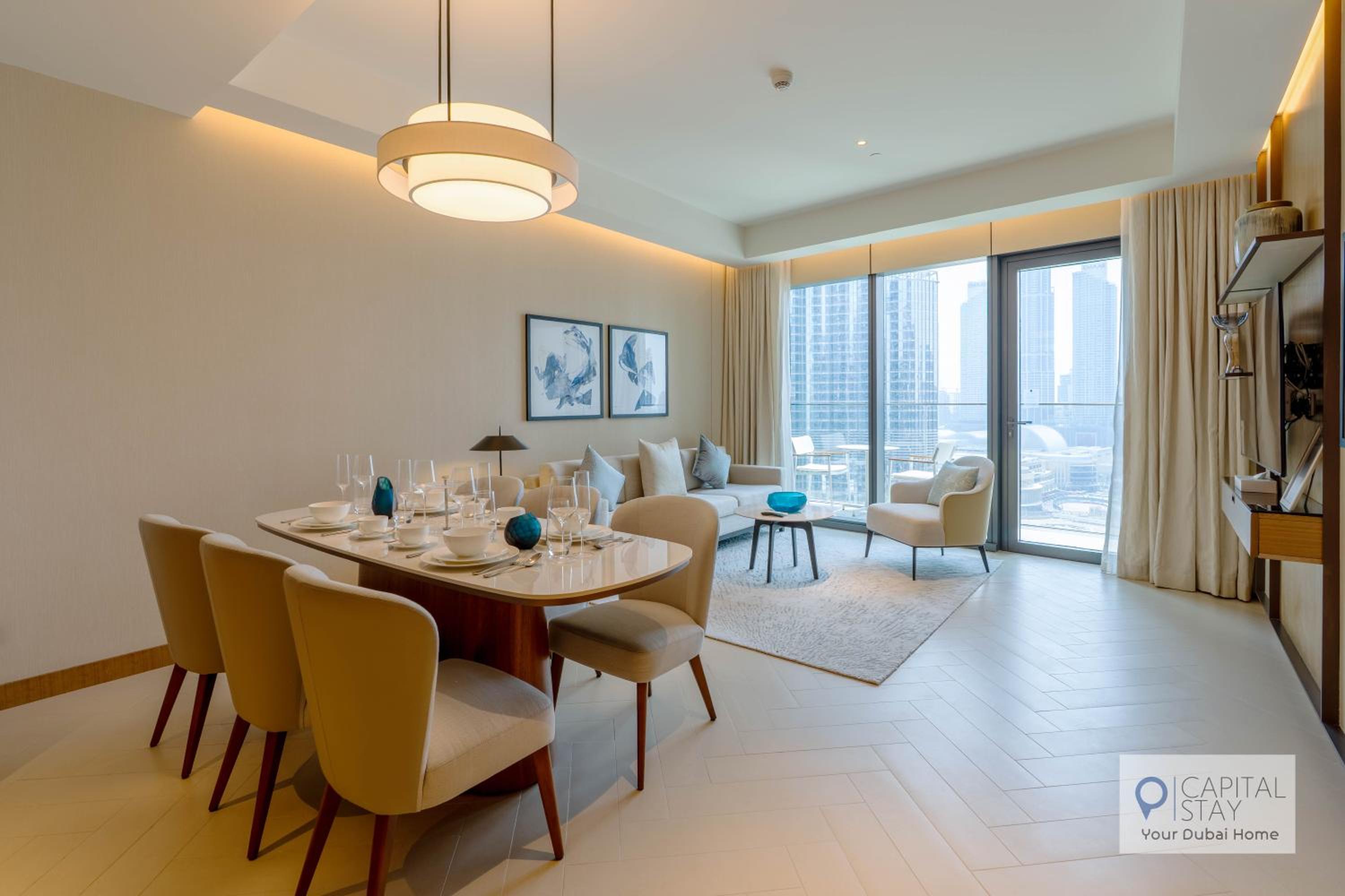 Luxury 3BR Apartment with Burj Khalifa Views - Address Opera