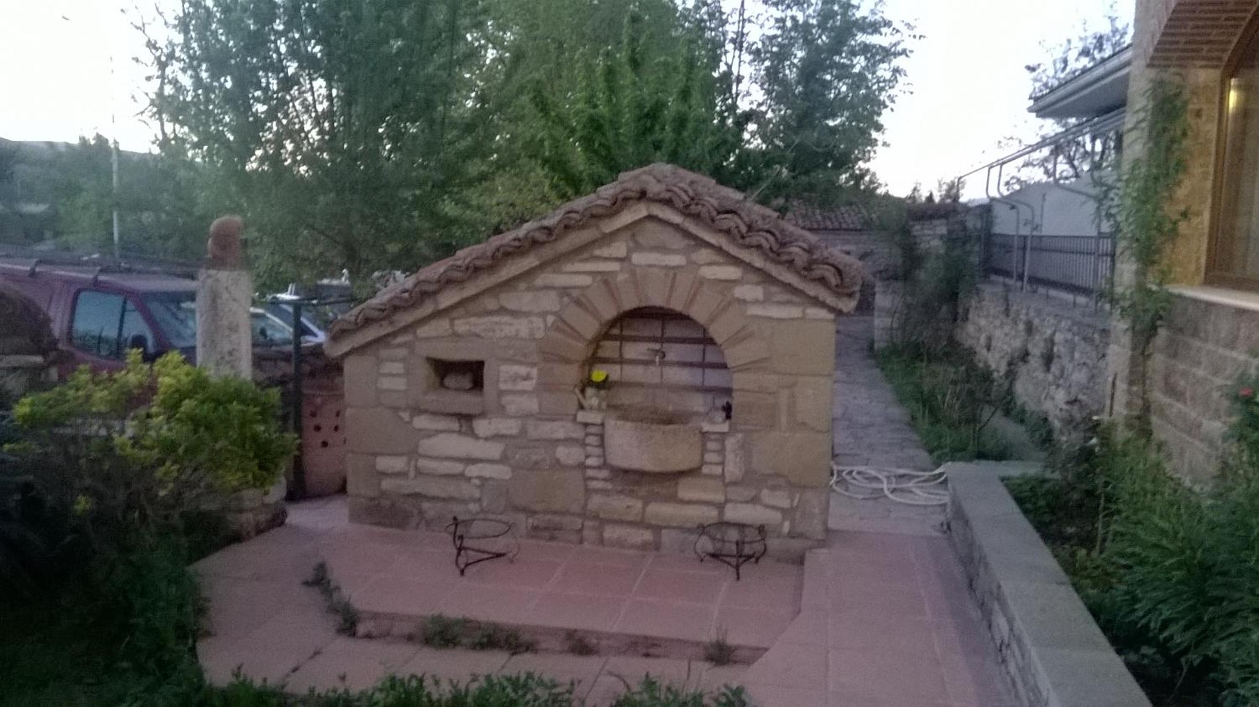 outdoor BBQ area