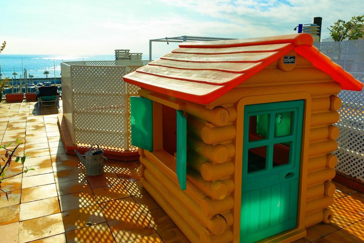Stunning sea views over marina with swimming pool