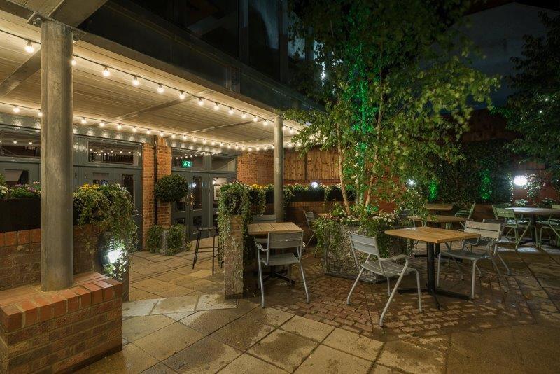 outdoor BBQ area