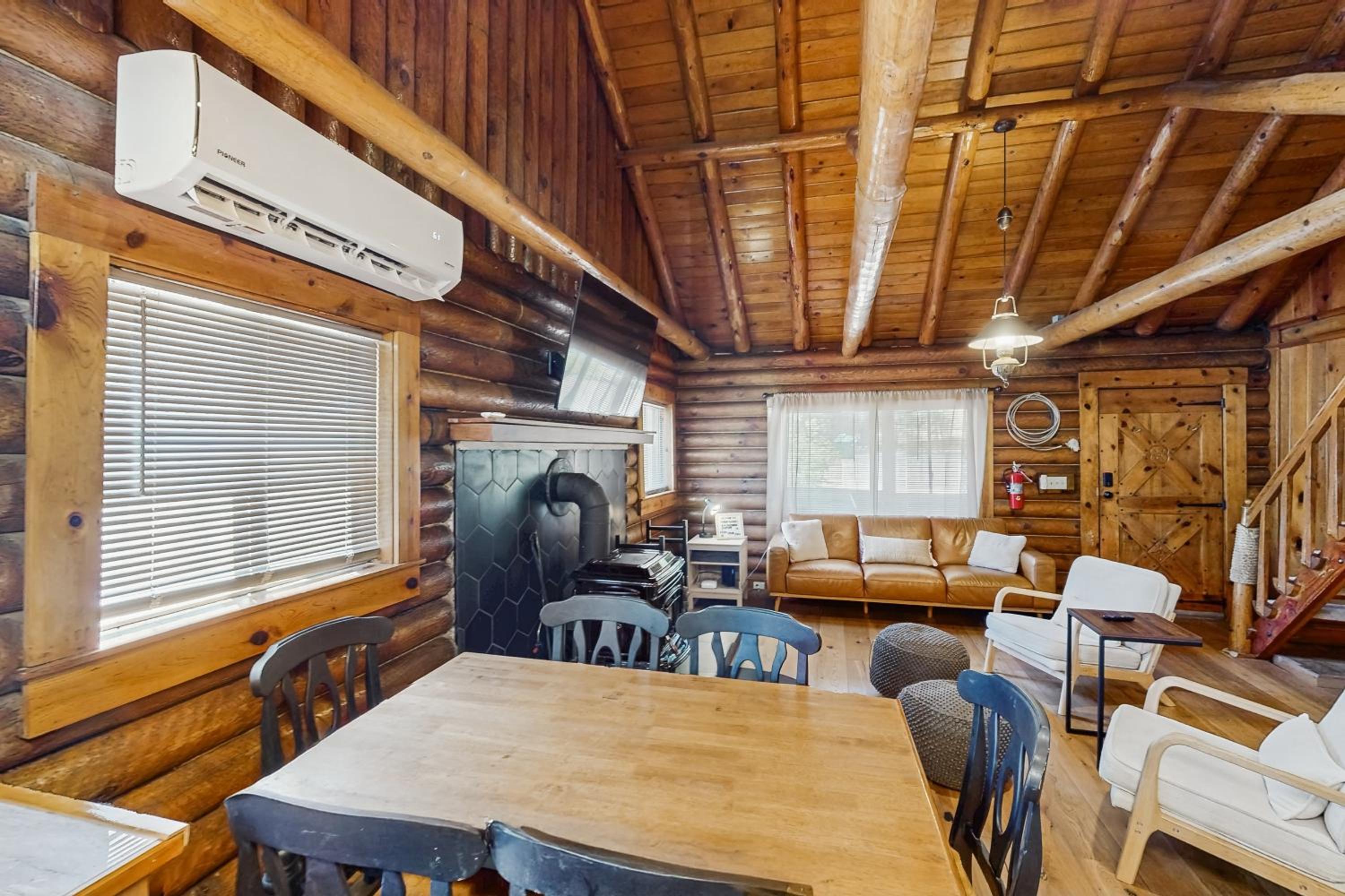 3BR Cabin with Loft, Wood Stove, AC and Fire Pit