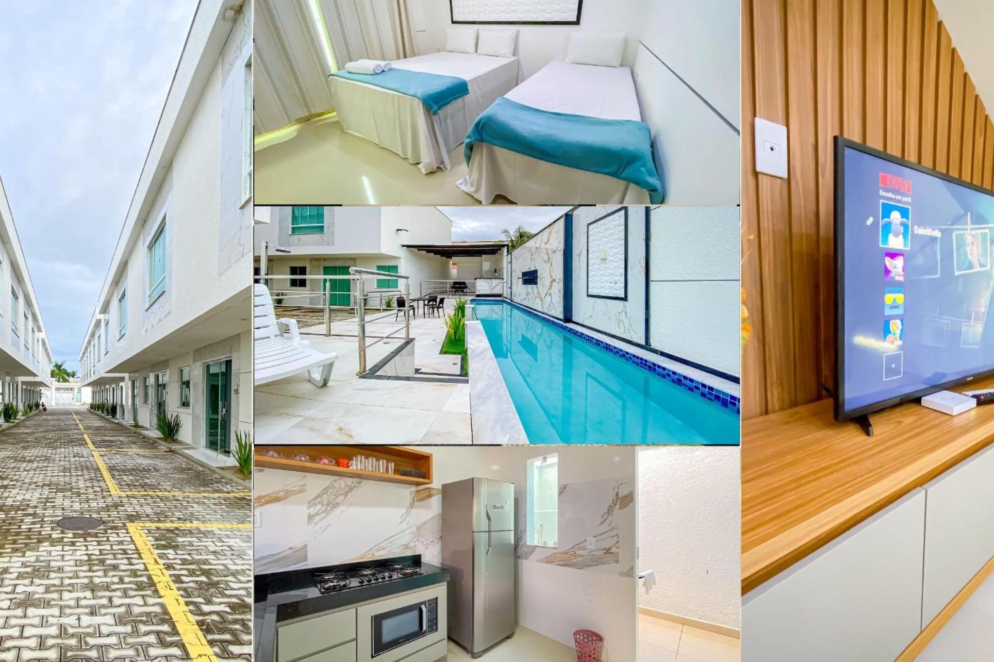 Casa com 4 quartos em condomínio com piscina e área gourmet próximo à praia de Taperapuã