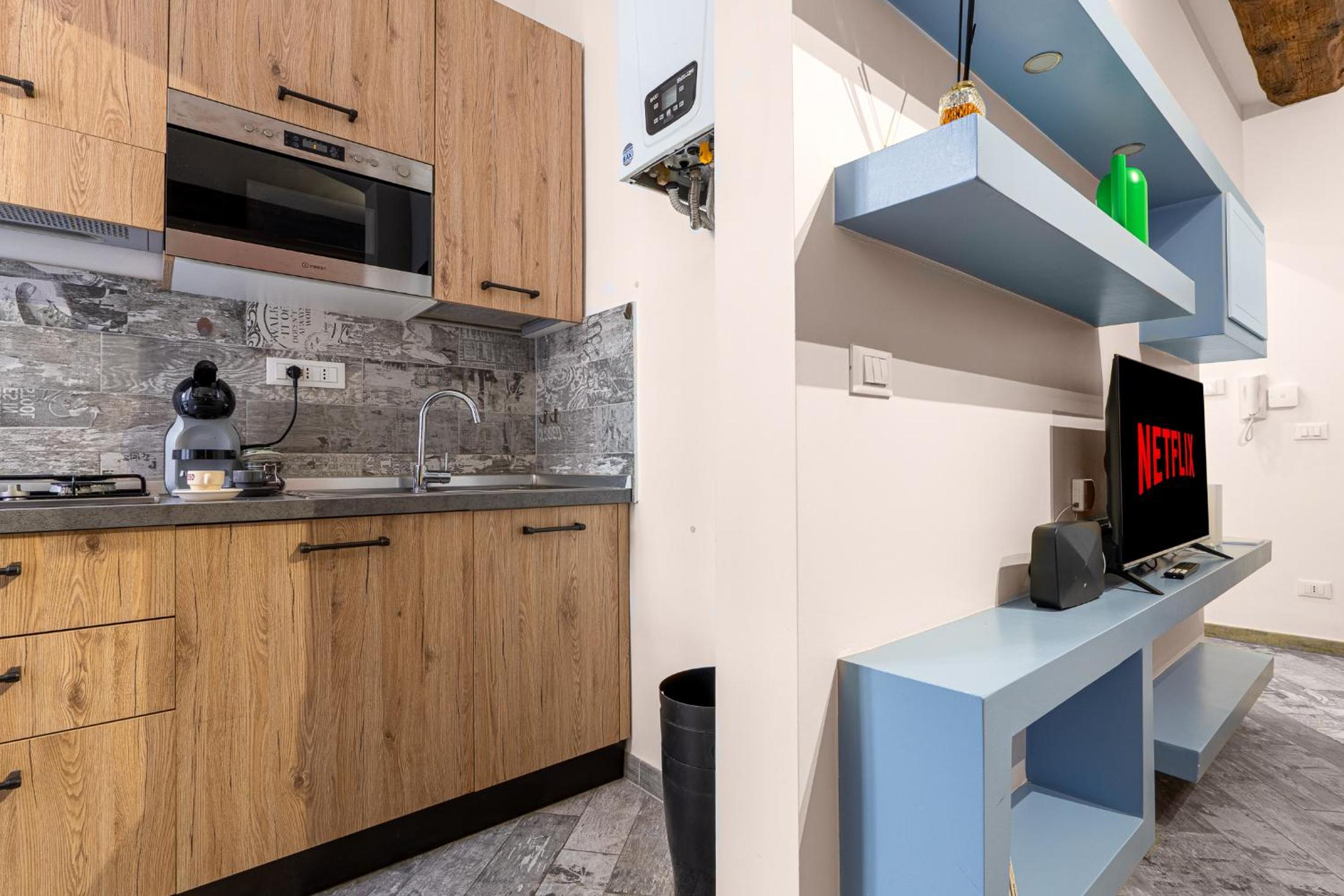 Rosa Homes THE GREEN - 2 rooms, air conditioning, Principe, Acquario, Porto Antico
